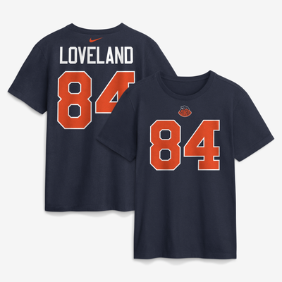 Colston Loveland Chicago Bears Nike 2026 Rivalries Collection Player Name & Number T-Shirt - Navy