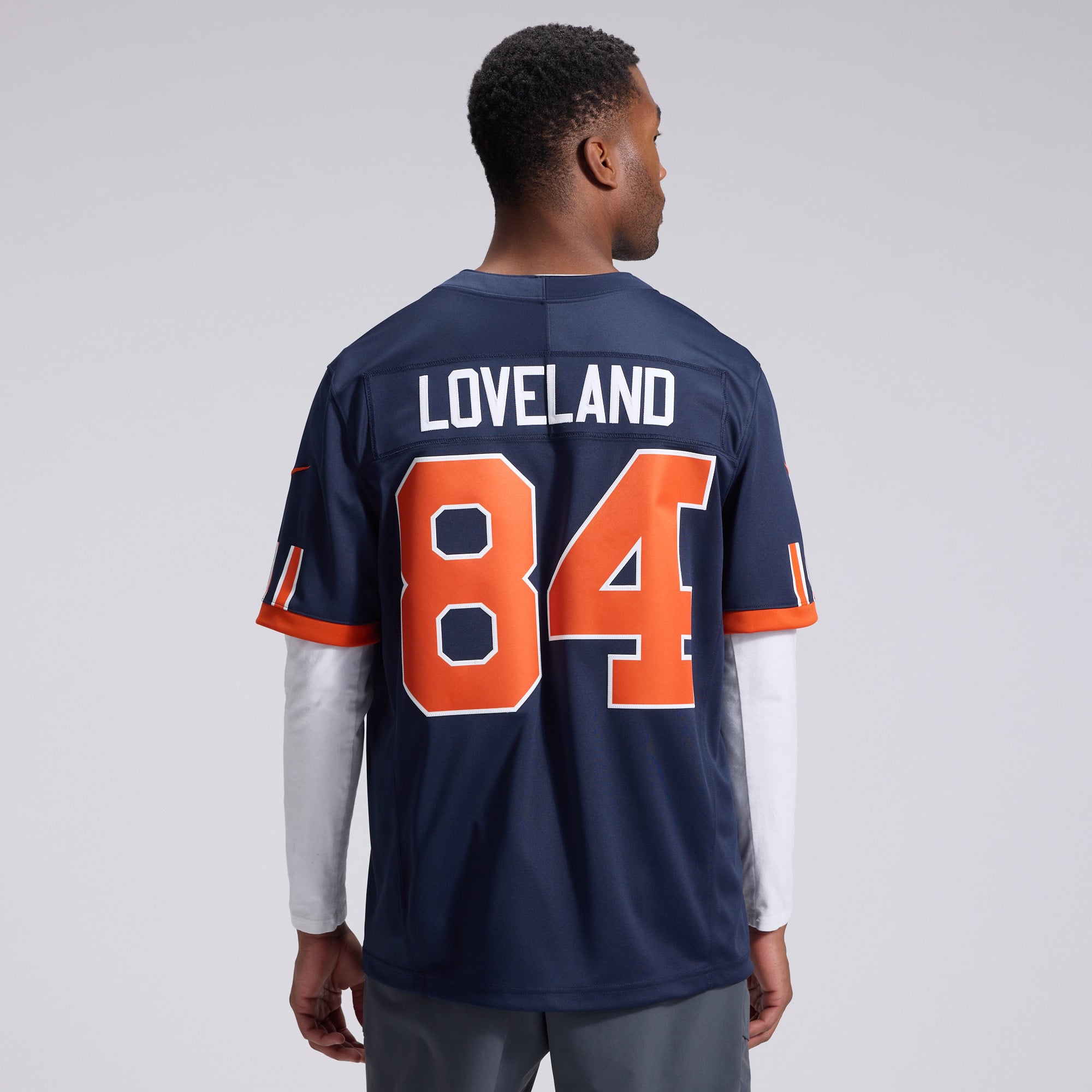 Maillot Nike Colston Loveland bleu marine Chicago Bears Collection Rivalités 2026, édition limitée cousue