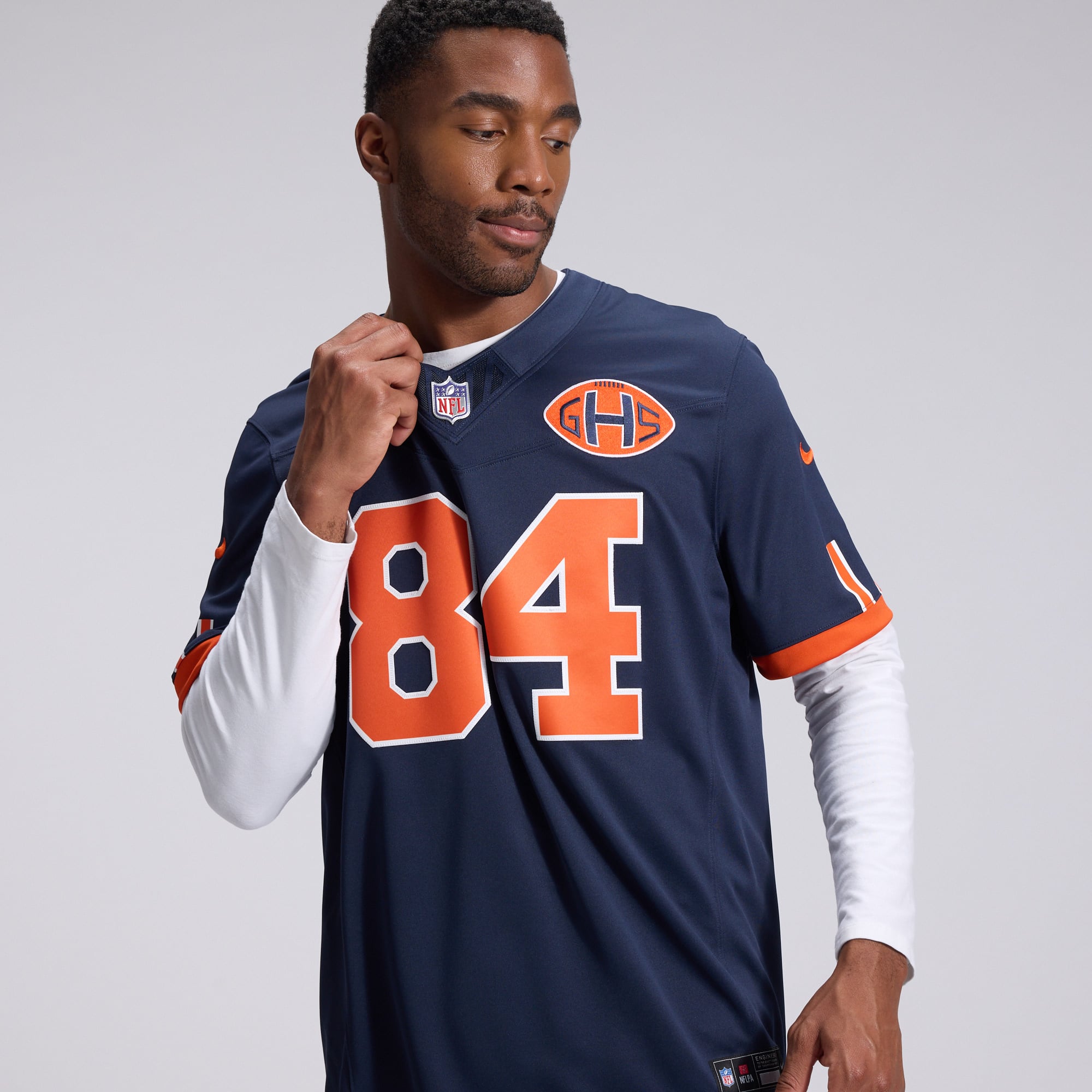 Maillot Nike Colston Loveland bleu marine Chicago Bears Collection Rivalités 2026, édition limitée cousue