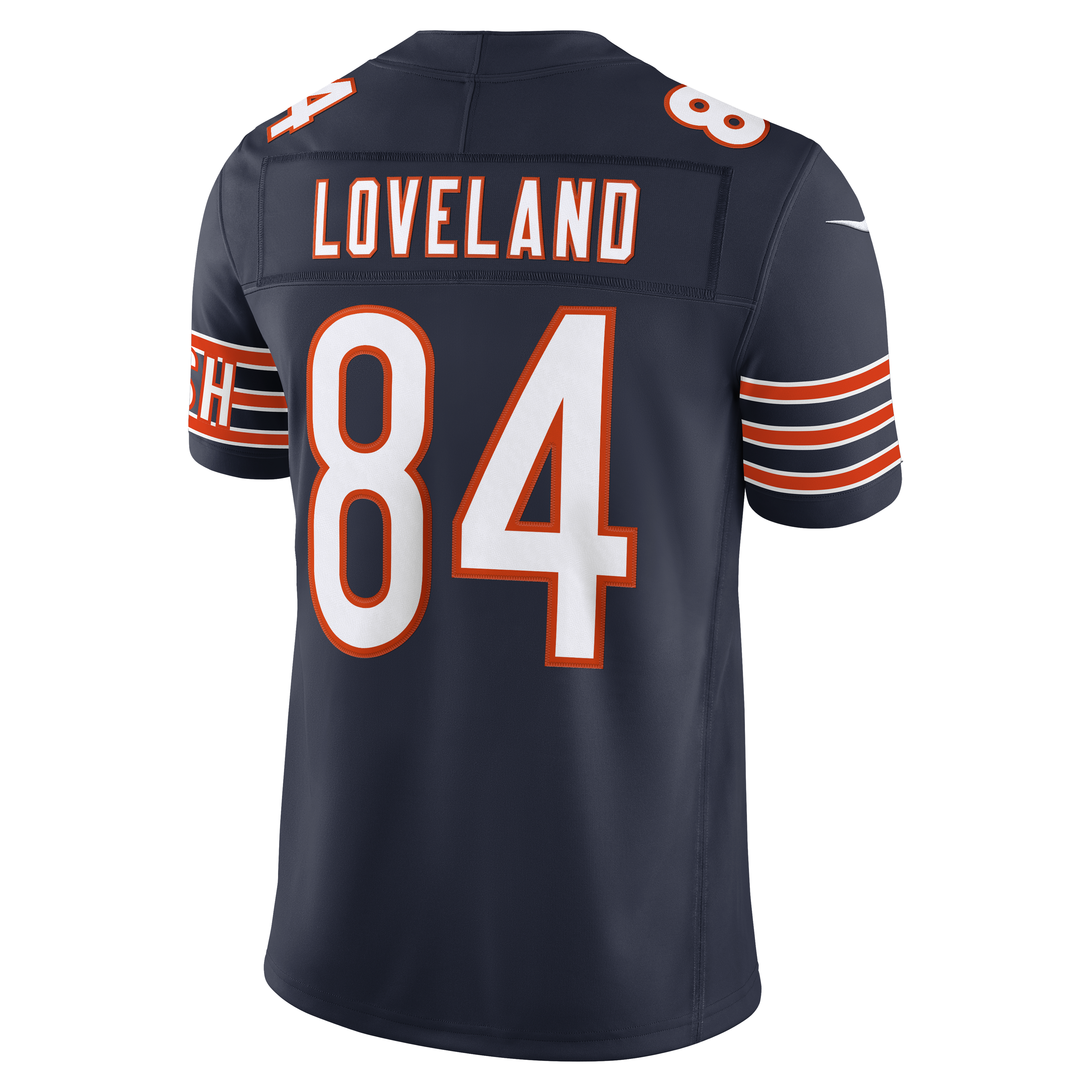 Maillot Nike Colston Loveland bleu marine Chicago Bears Team Vapor F.U.S.E. Stitched Limited pour homme