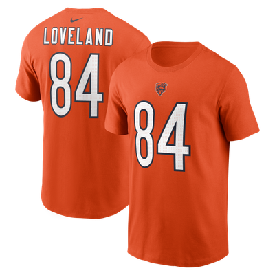 Colston Loveland Chicago Bears Nike Name & Number T-Shirt - Orange