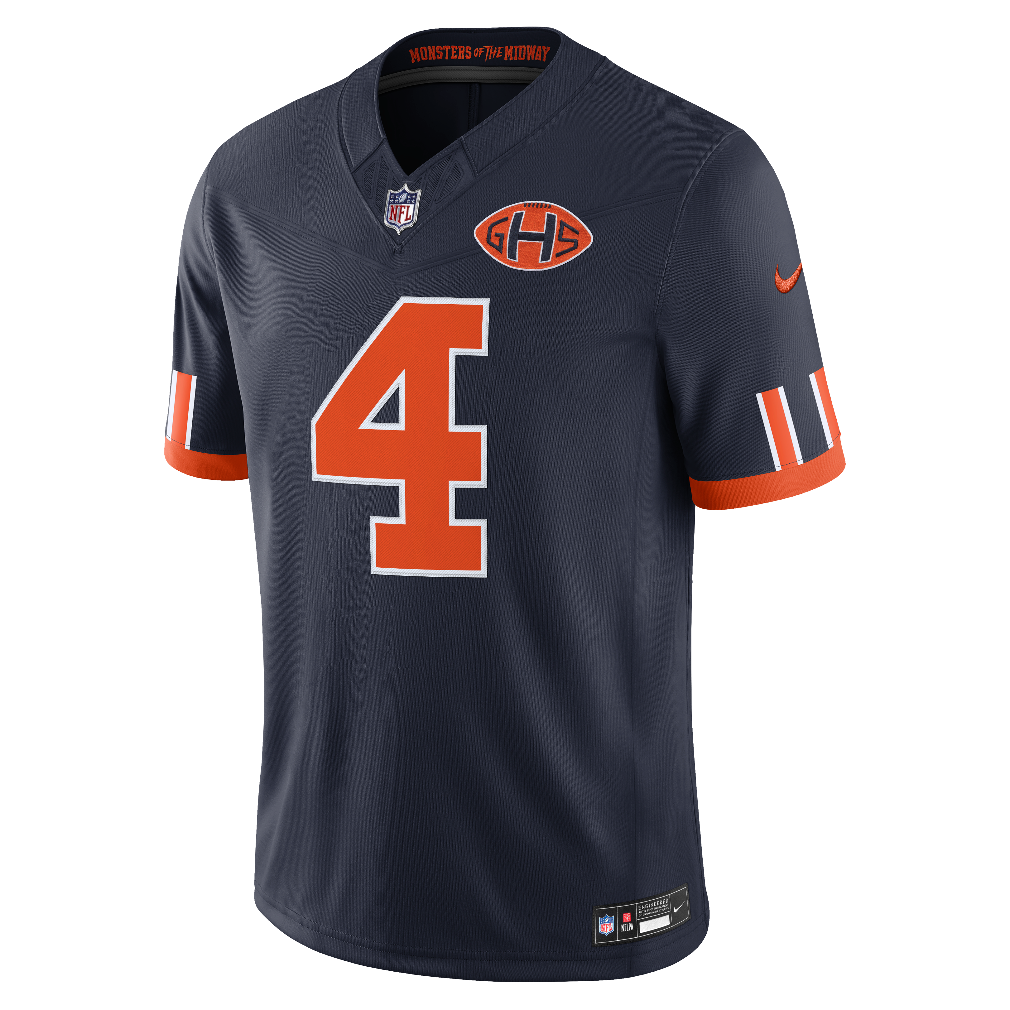 Men's Nike D'Andre Swift Navy Chicago Bears 2026 Rivalries Collection Stitched Limited Jersey