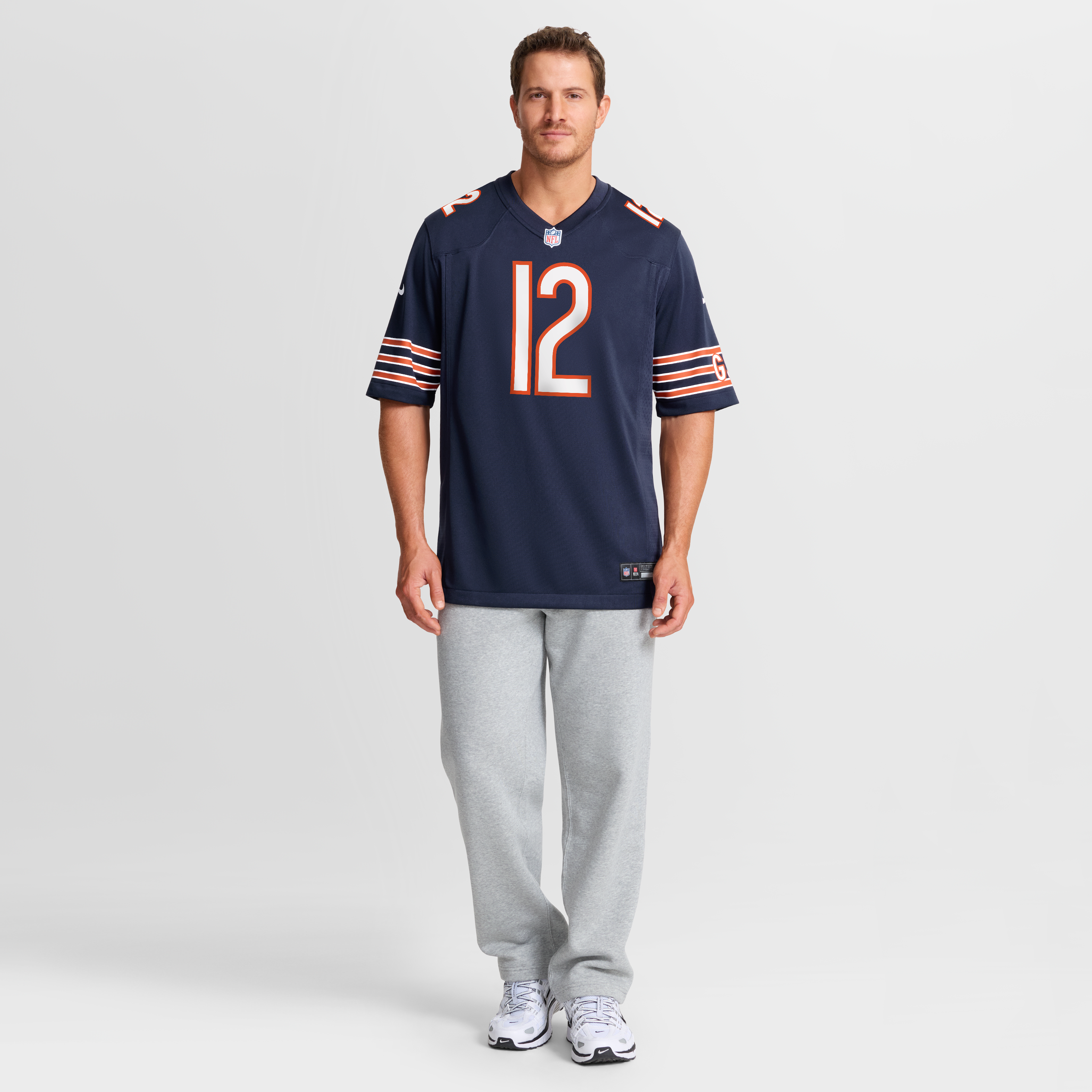 Maillot de match Nike Devin Bush bleu marine des Chicago Bears pour homme