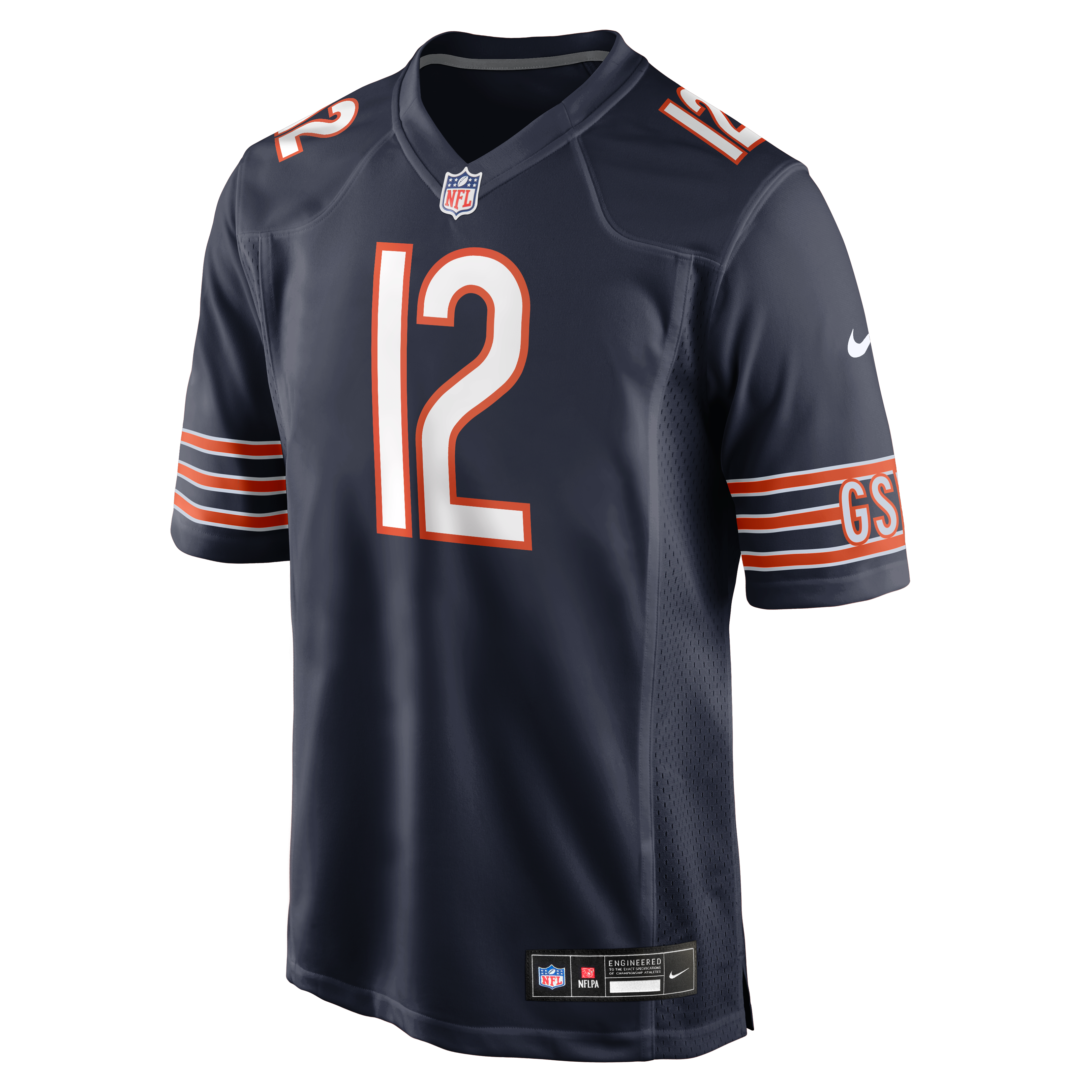 Maillot de match Nike Devin Bush bleu marine des Chicago Bears pour homme