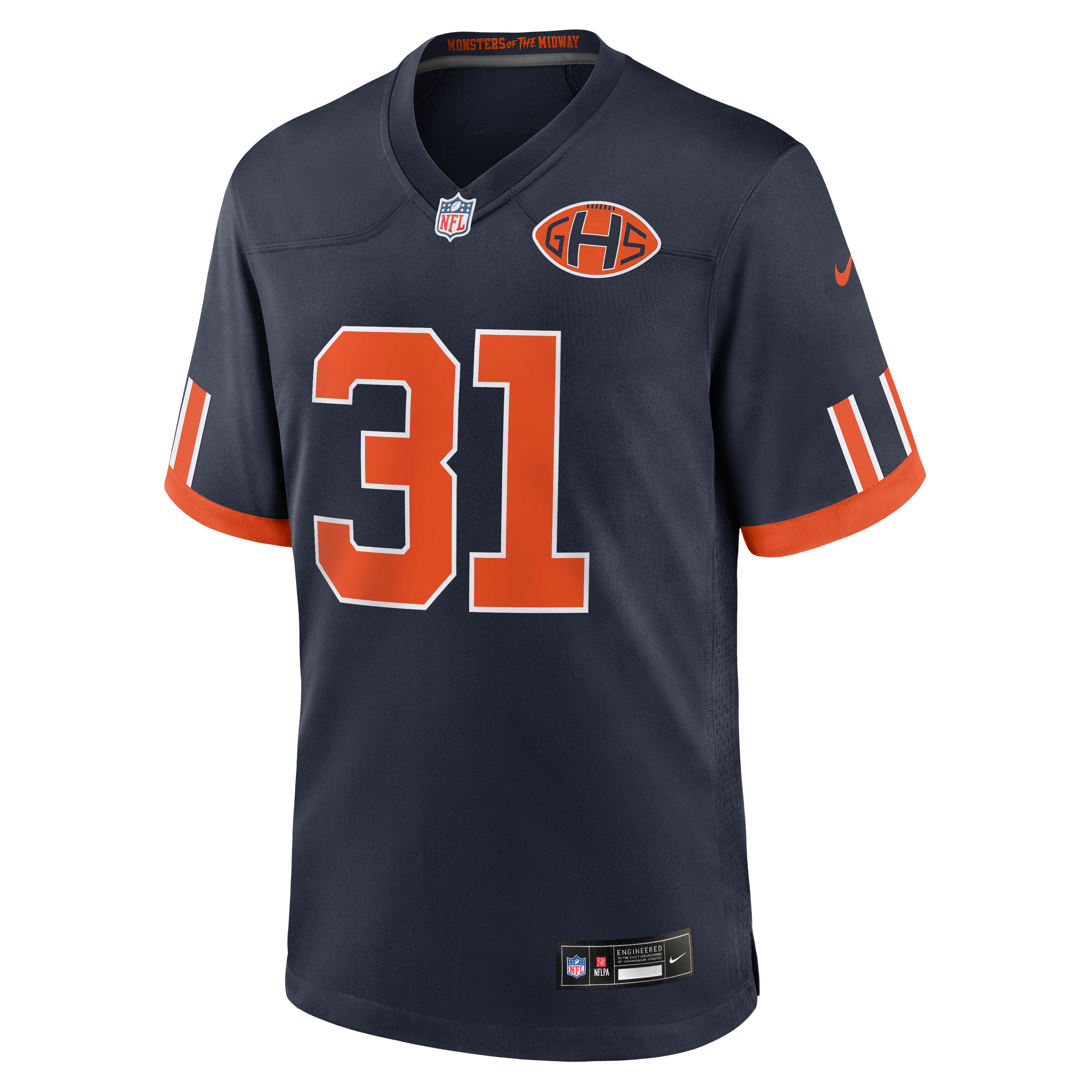 Maillot de match Nike Dillon Thieneman bleu marine Chicago Bears Collection Rivalités 2026 pour homme