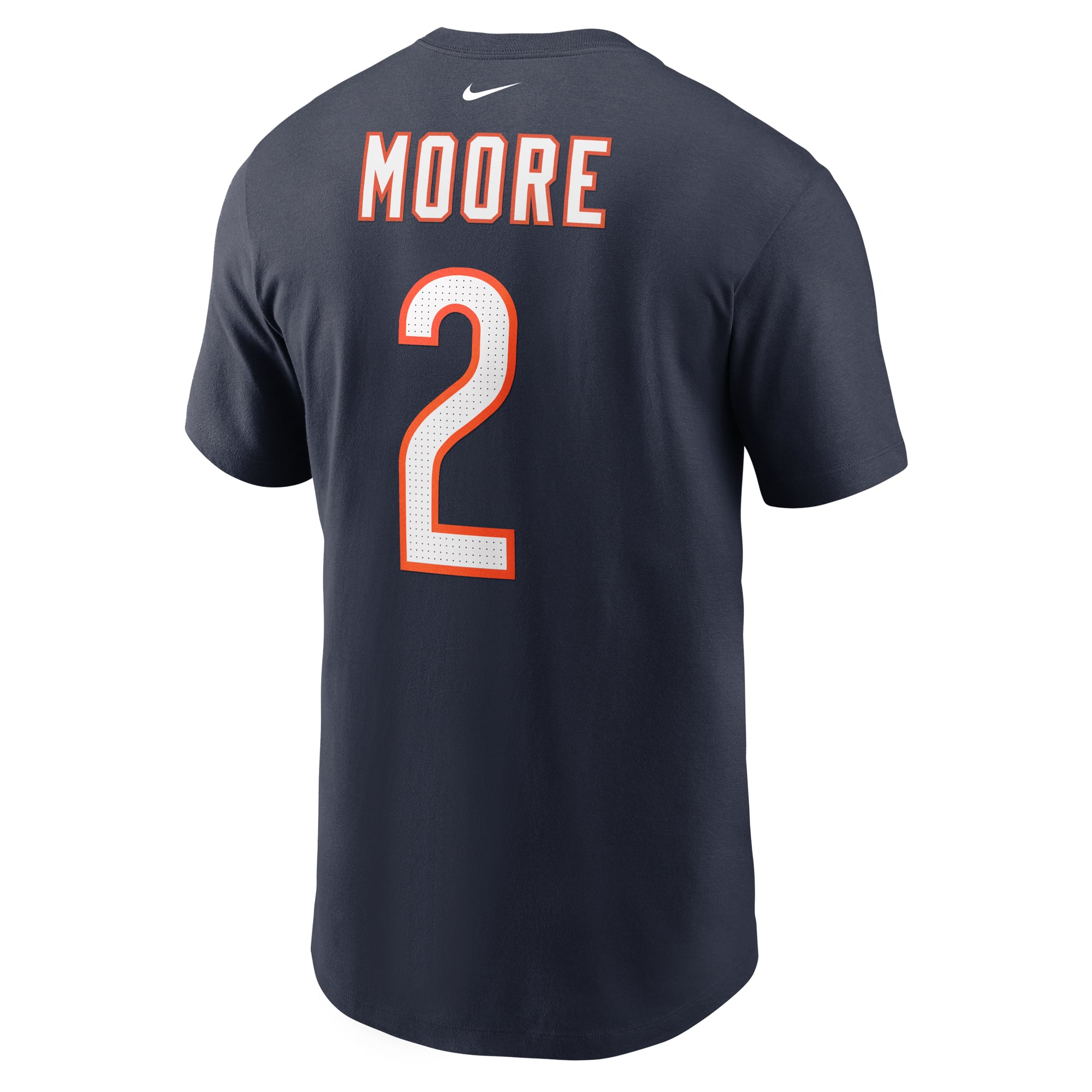 Men's Nike DJ Moore Navy Chicago Bears Player Name & Number T-Shirt