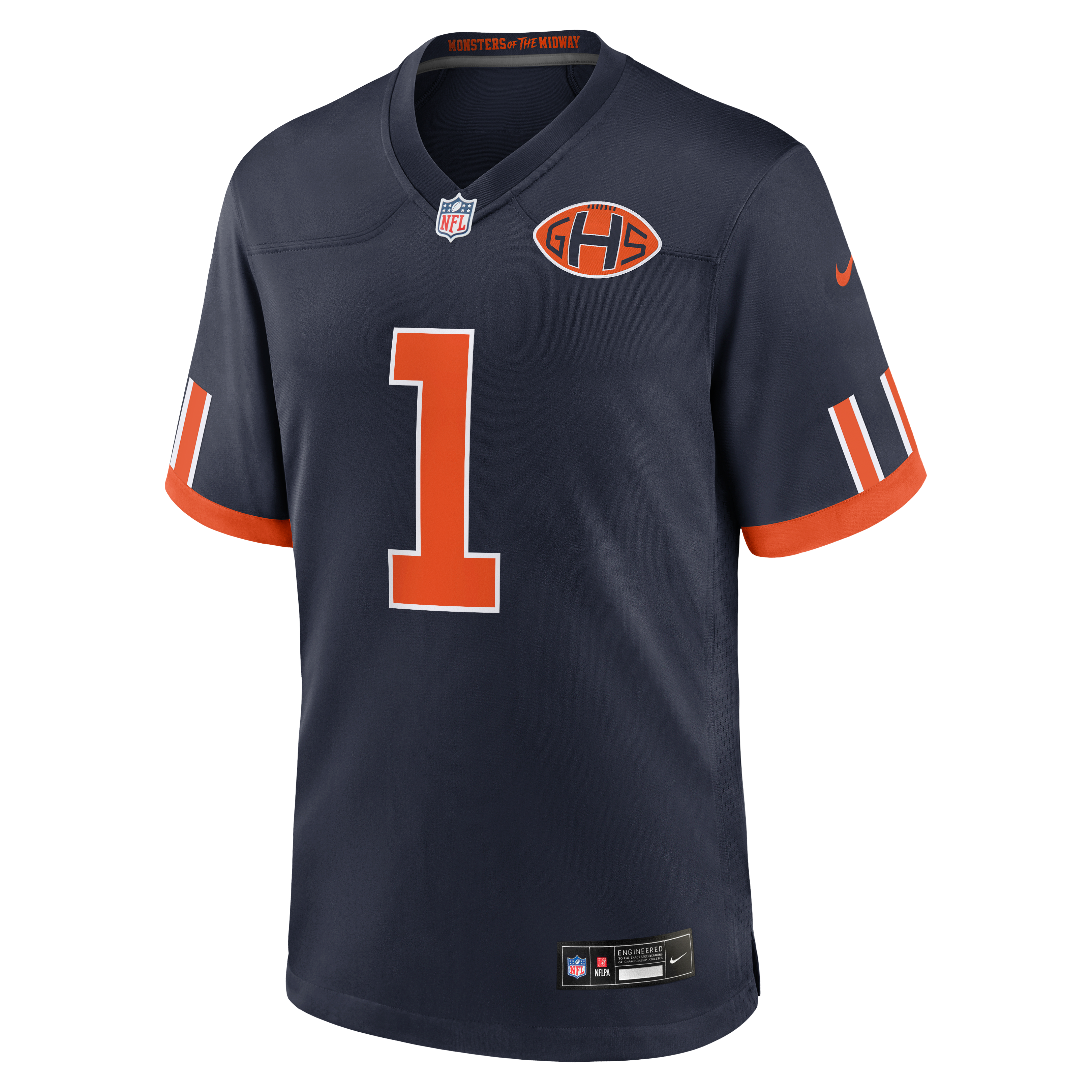 Maillot de match Nike Jaylon Johnson bleu marine Chicago Bears Collection Rivalités 2026 pour homme