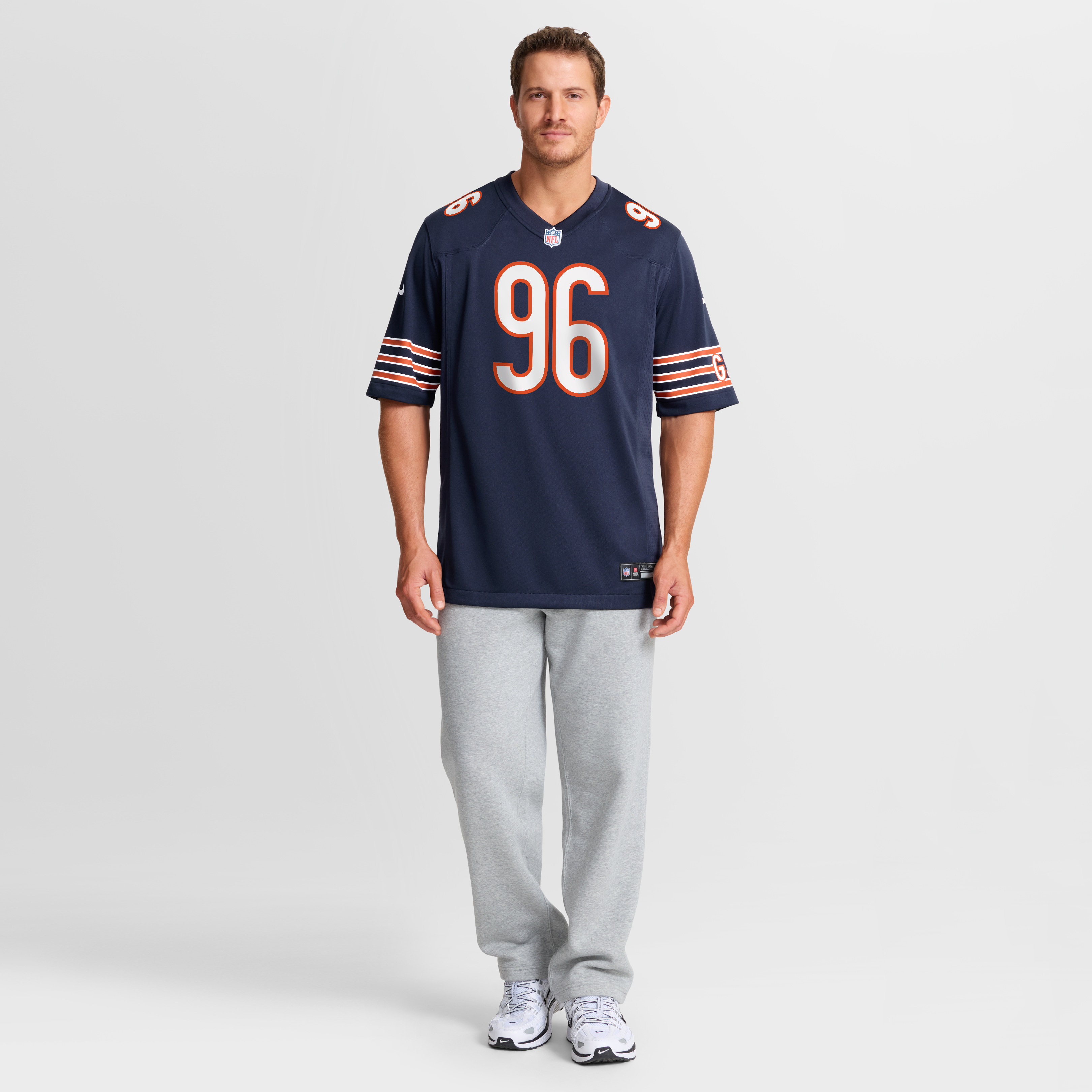 Men's Nike Jordan van den Berg Navy Chicago Bears Team Game Jersey