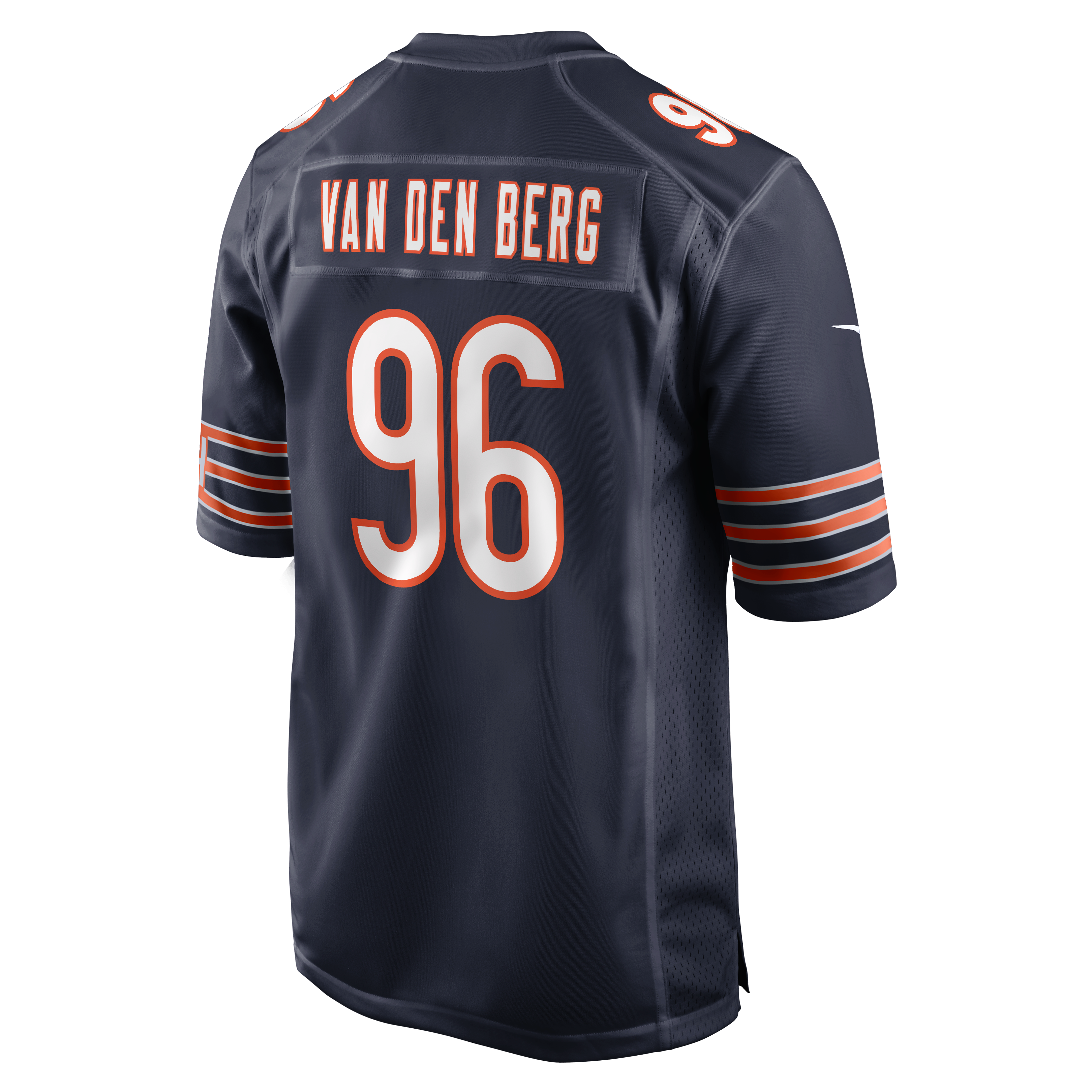 Men's Nike Jordan van den Berg Navy Chicago Bears Team Game Jersey