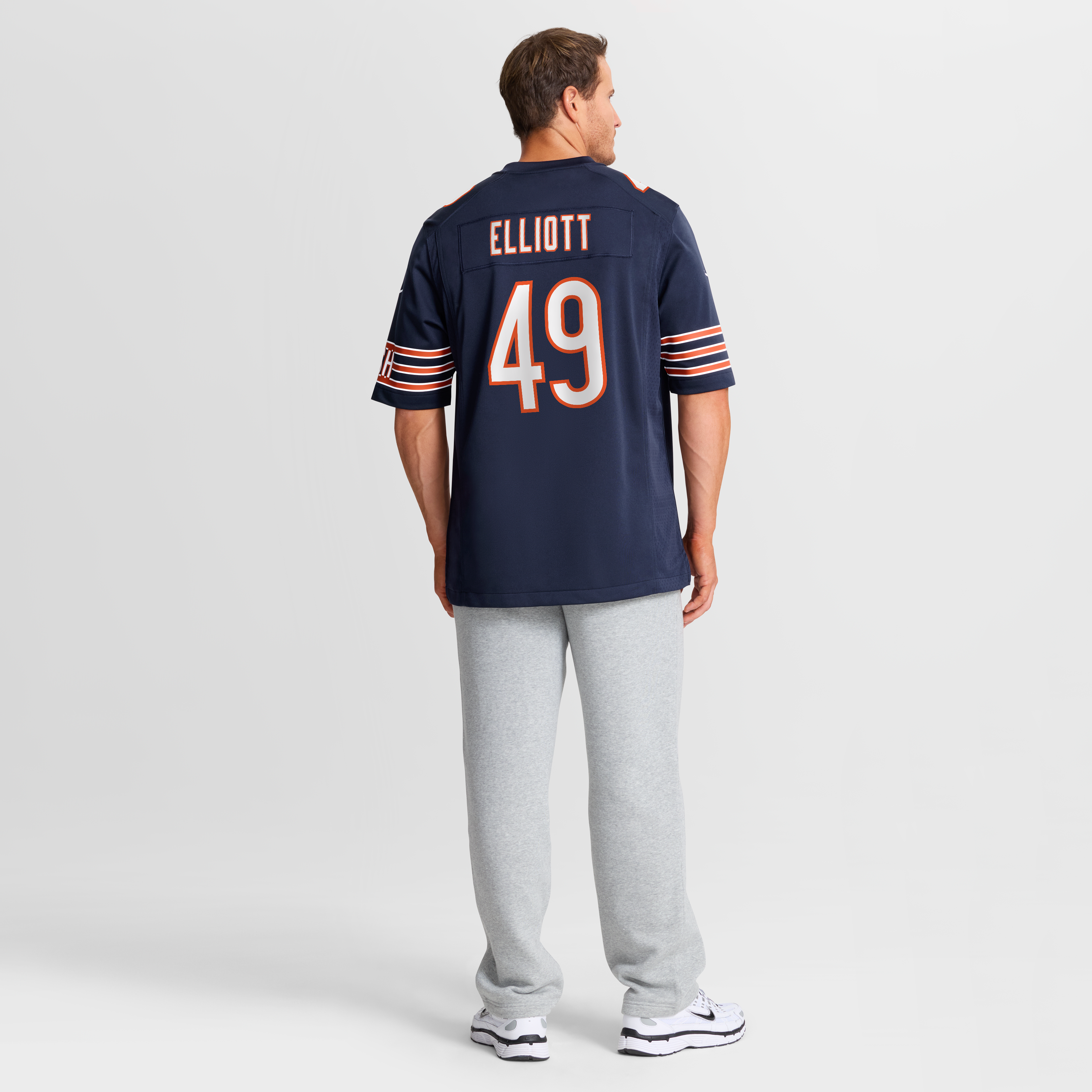 Men's Nike Keyshaun Elliott Navy Chicago Bears Team Game Jersey