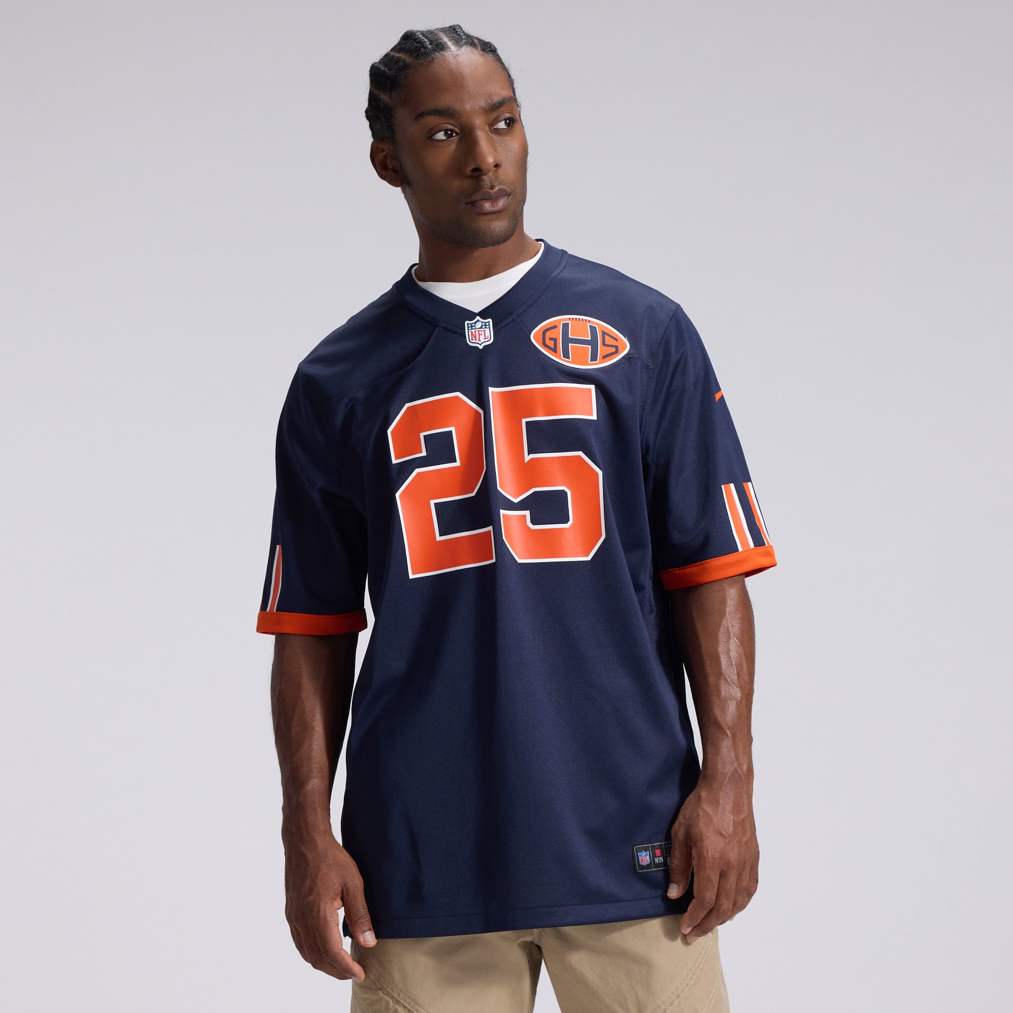 Men's Nike Kyle Monangai Navy Chicago Bears 2026 Rivalries Collection Game Jersey