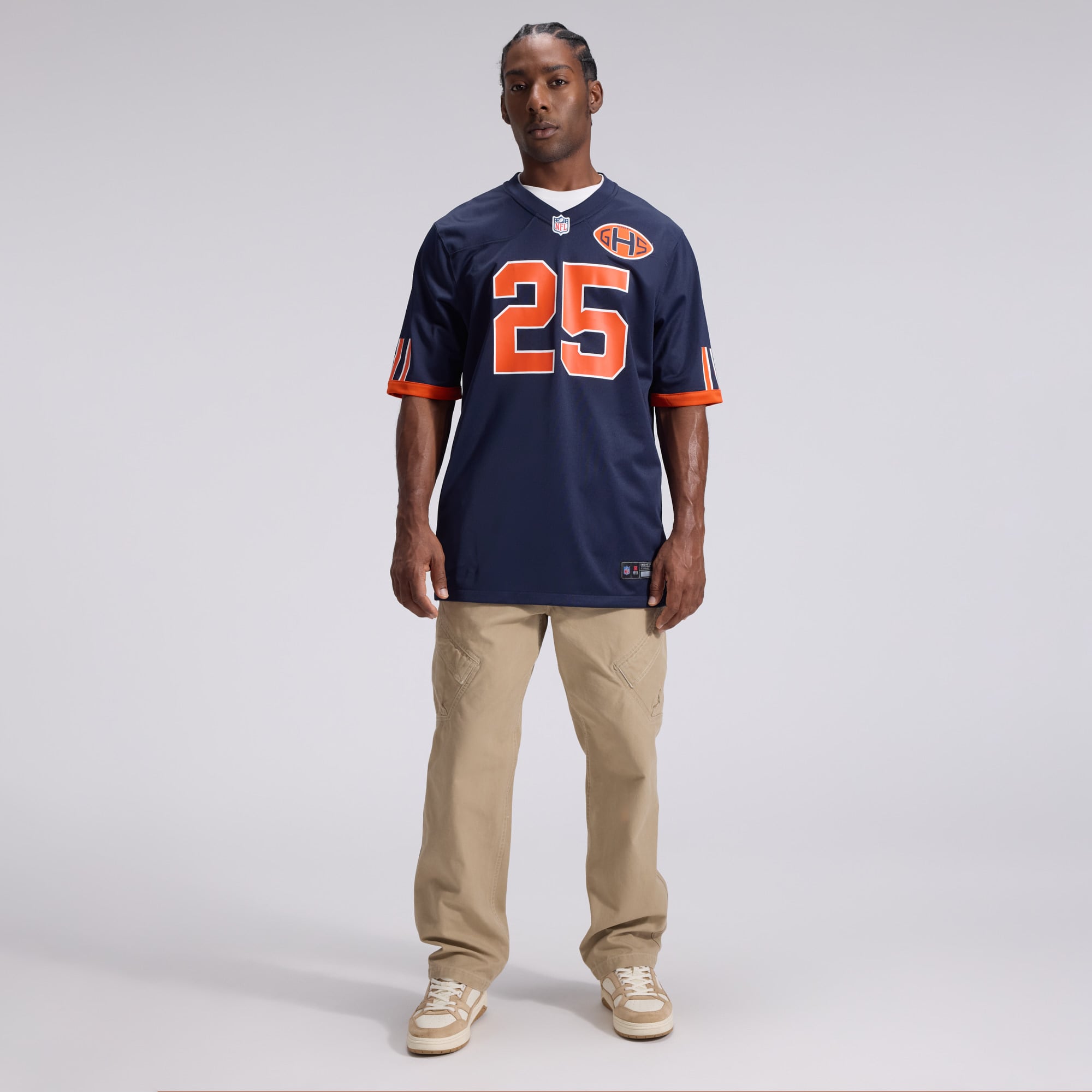 Men's Nike Kyle Monangai Navy Chicago Bears 2026 Rivalries Collection Game Jersey