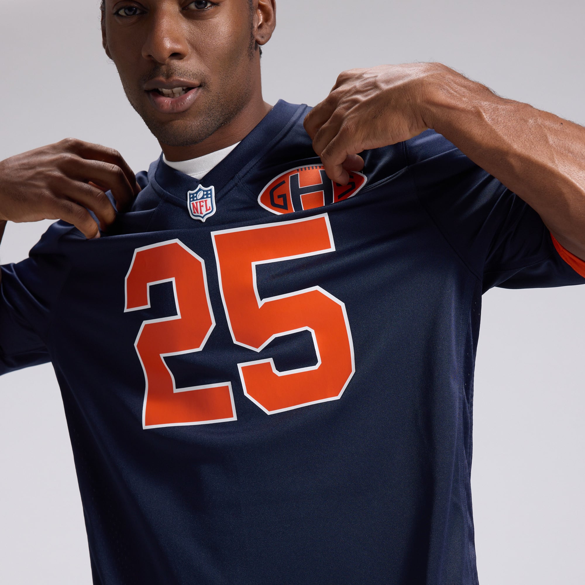 Men's Nike Kyle Monangai Navy Chicago Bears 2026 Rivalries Collection Game Jersey
