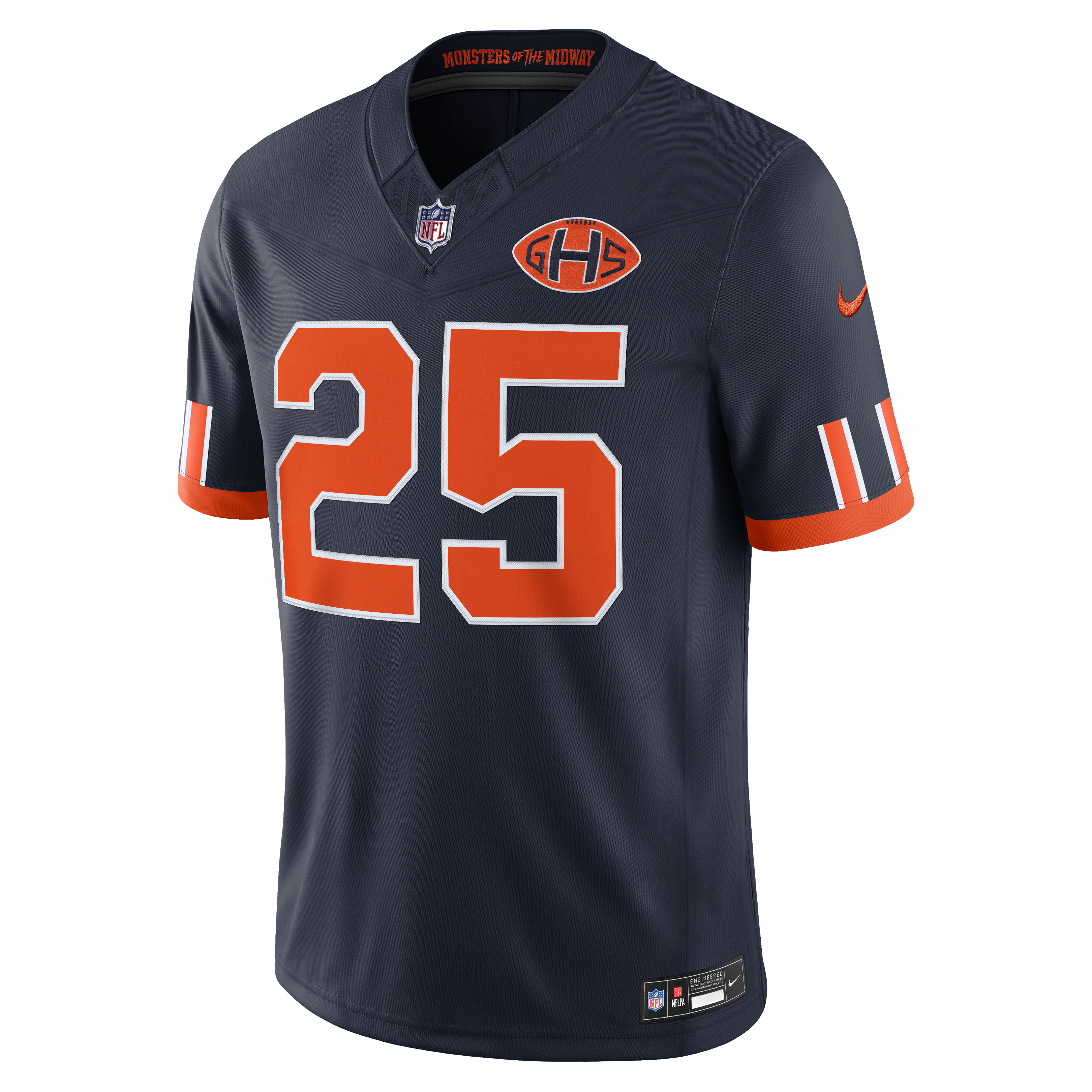 Men's Nike Kyle Monangai Navy Chicago Bears 2026 Rivalries Collection Stitched Limited Jersey