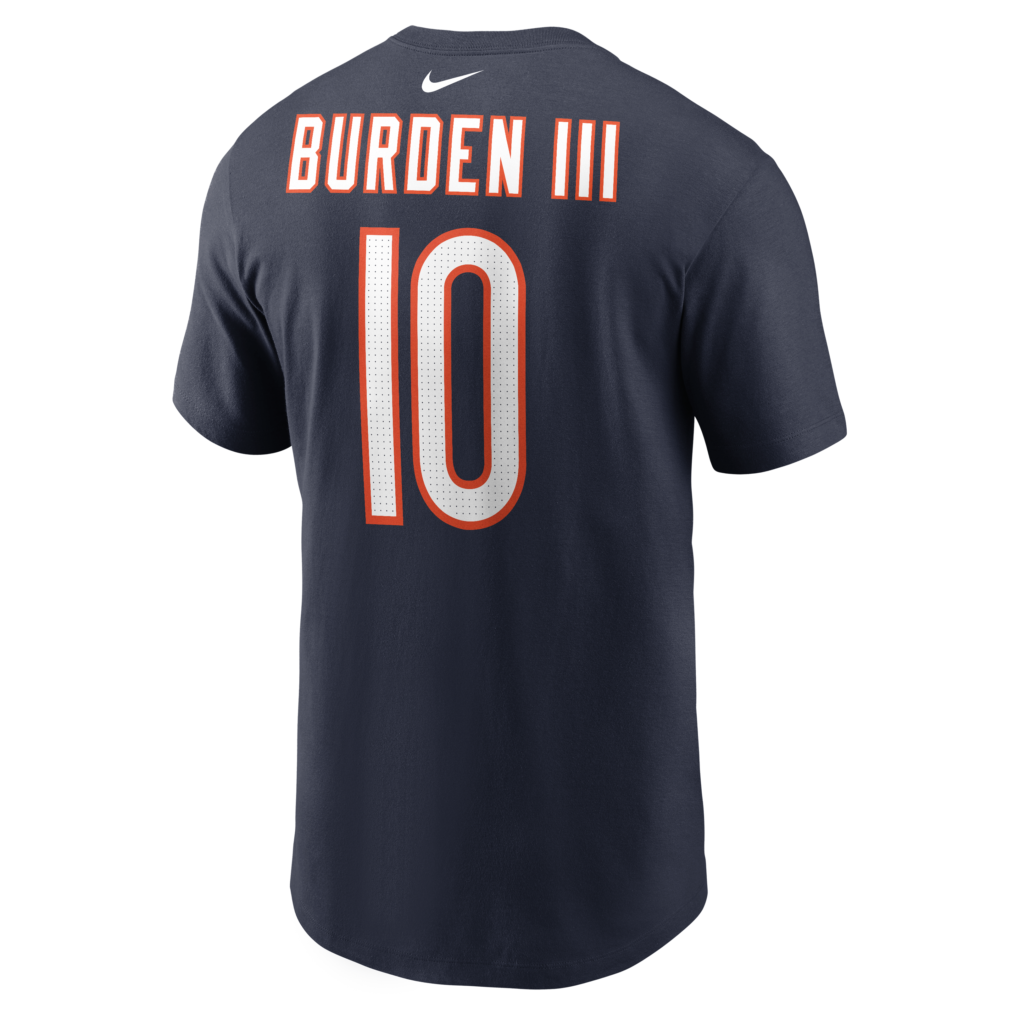 T-shirt Nike Luther Burden III bleu marine Chicago Bears pour homme, avec nom et numéro