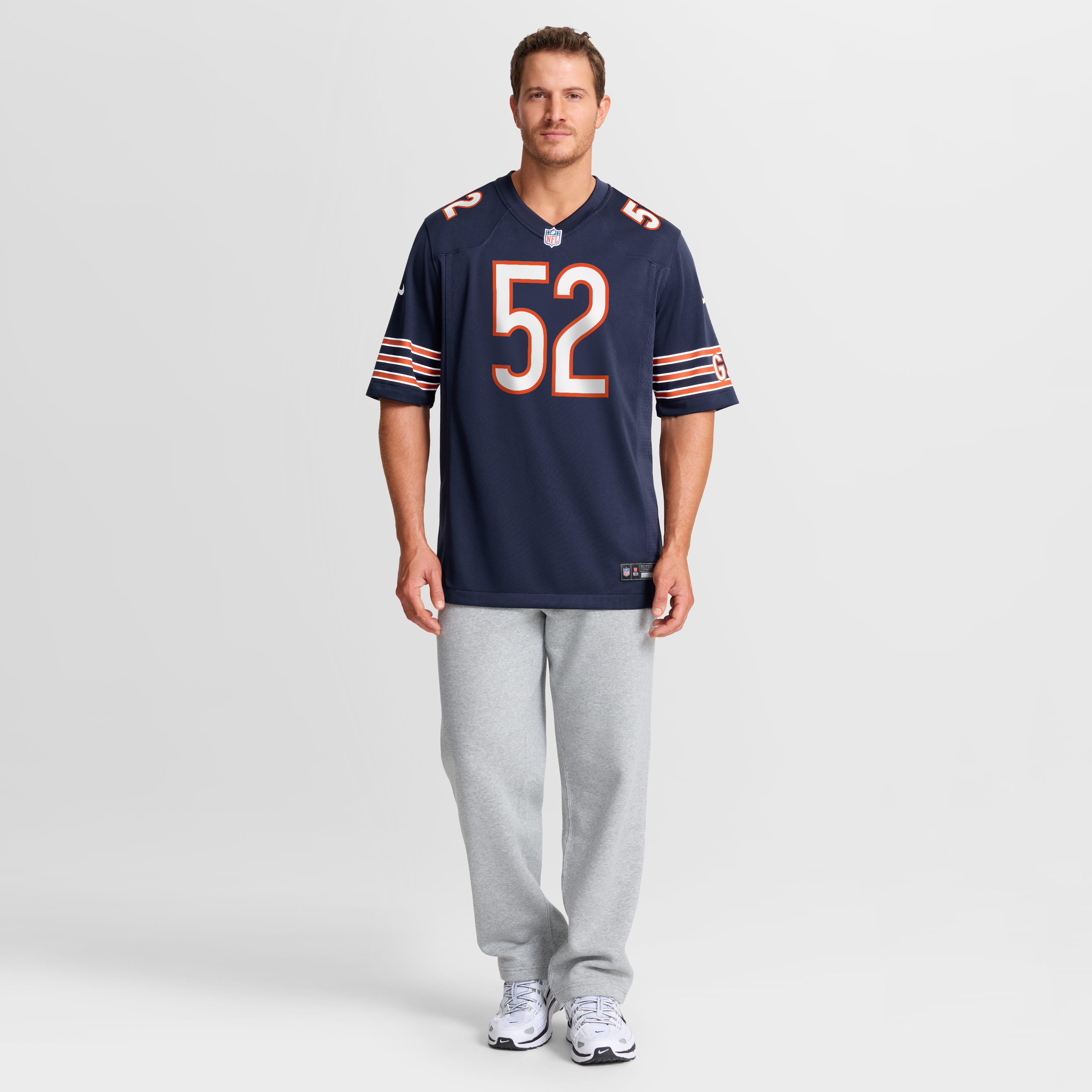 Men's Nike Marcus Davenport Navy Chicago Bears Team Game Jersey