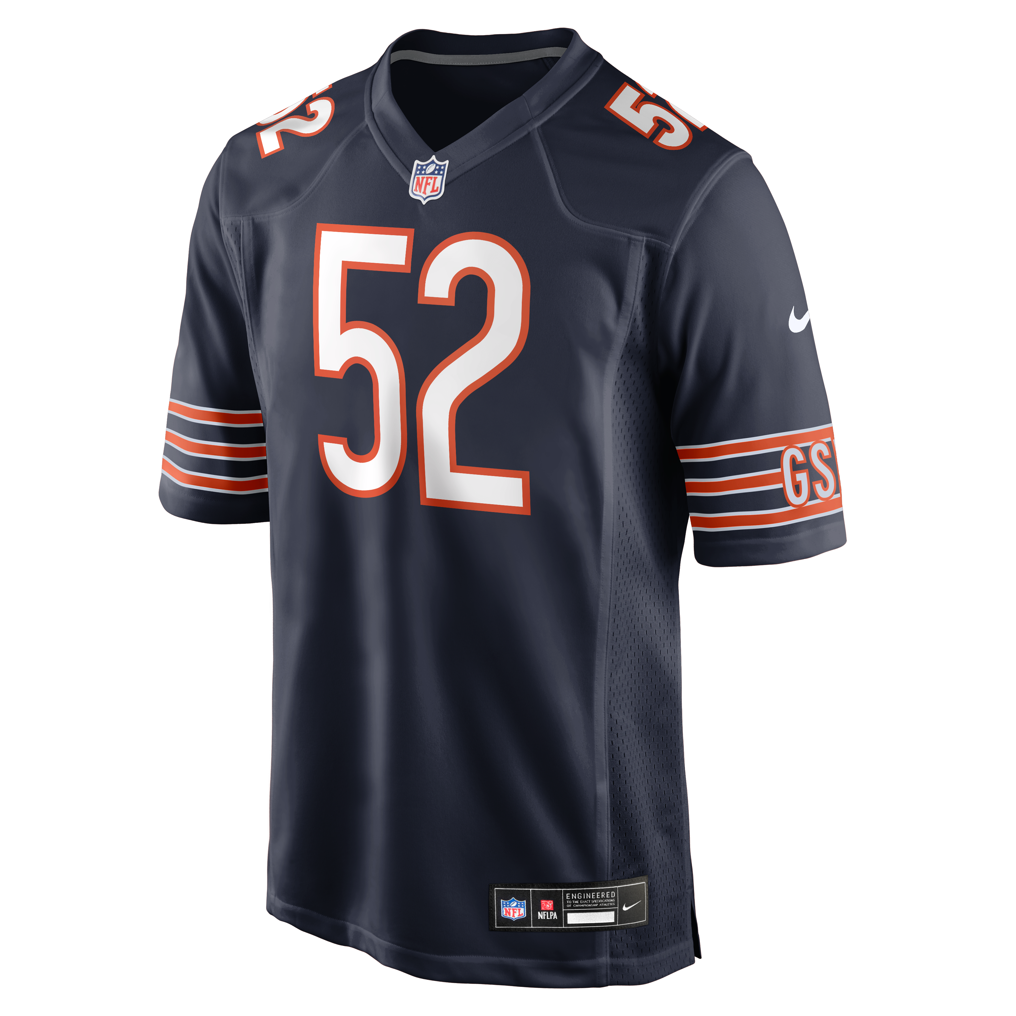 Men's Nike Marcus Davenport Navy Chicago Bears Team Game Jersey