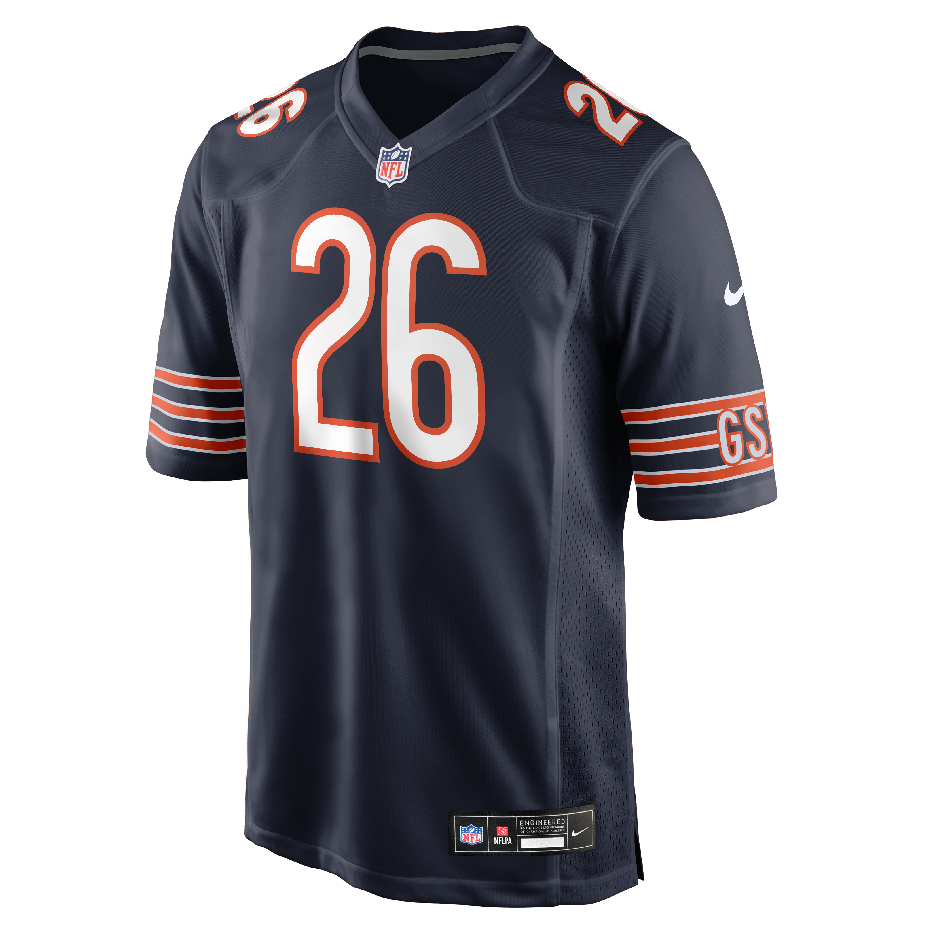 Maillot de match Nike Marlen Sewell bleu marine des Chicago Bears pour homme