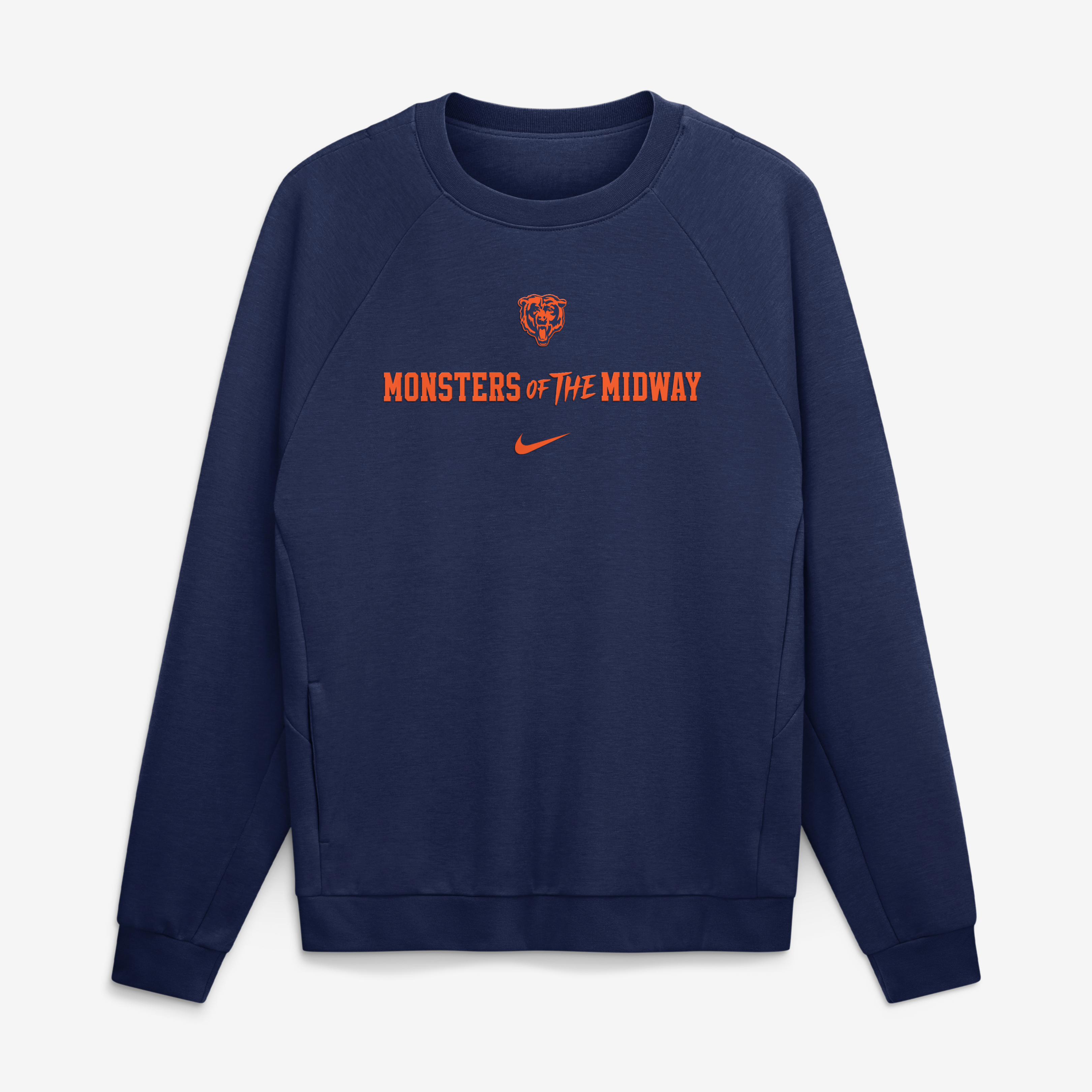 Men's Nike  Navy Chicago Bears 2026 Rivalries Collection Dri-FIT Crew Sweatshirt