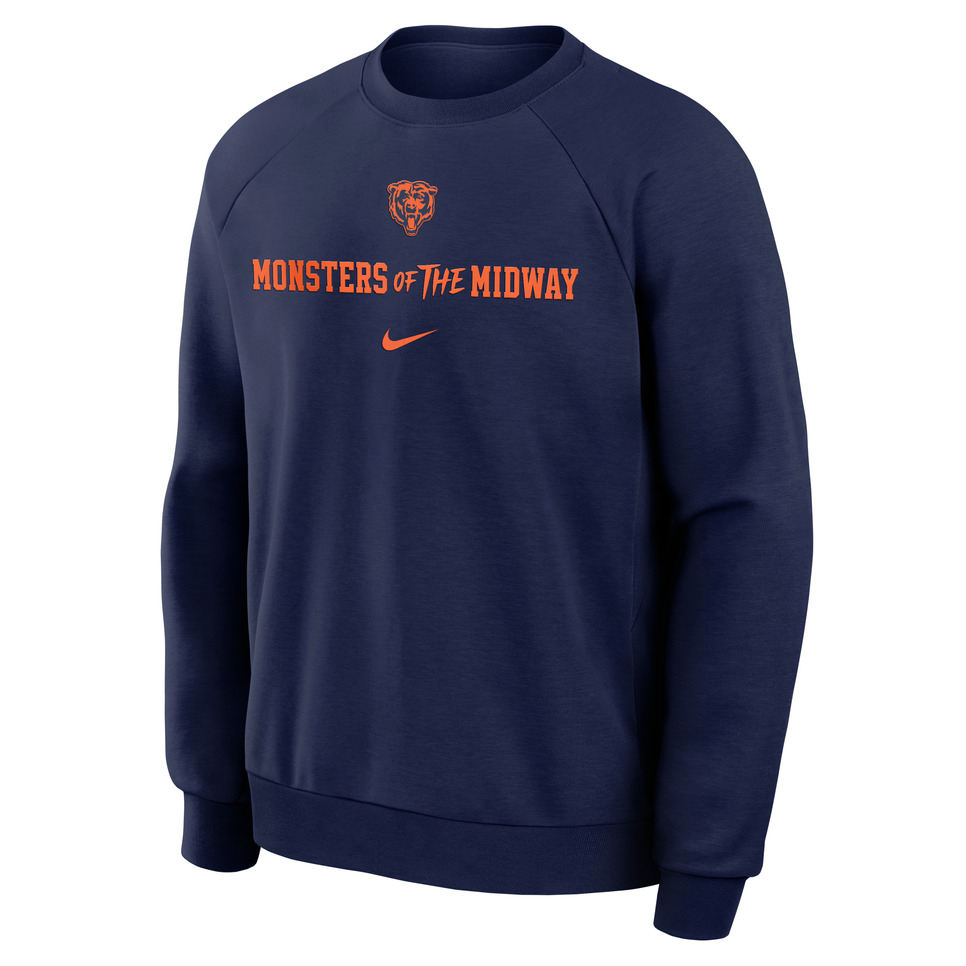 Men's Nike  Navy Chicago Bears 2026 Rivalries Collection Dri-FIT Crew Sweatshirt