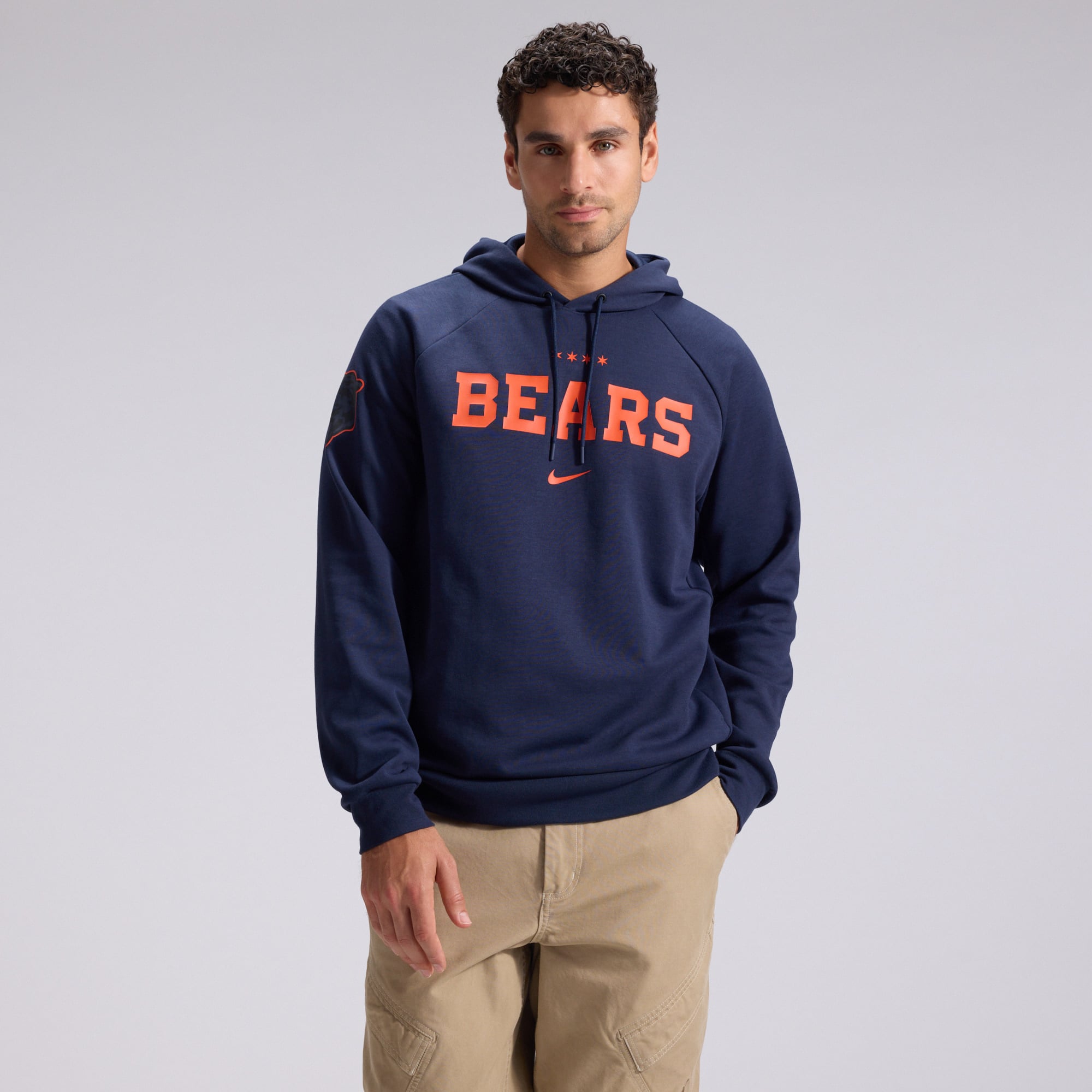 Men's Nike Navy Chicago Bears 2026 Rivalries Collection Dri-FIT Pullover Hoodie