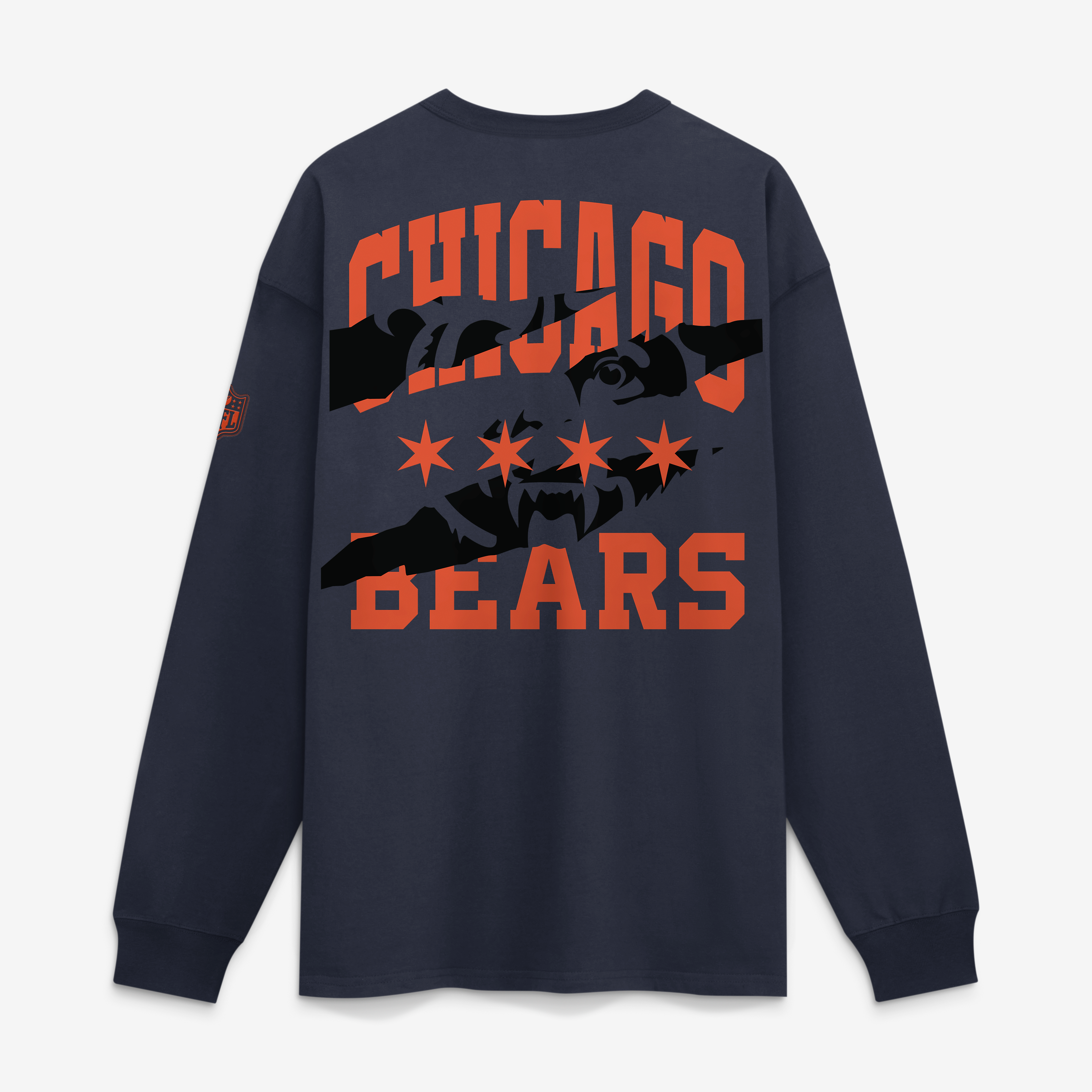 T-shirt à manches longues Nike Max90 pour homme, coloris marine, Chicago Bears, collection Rivalités 2026