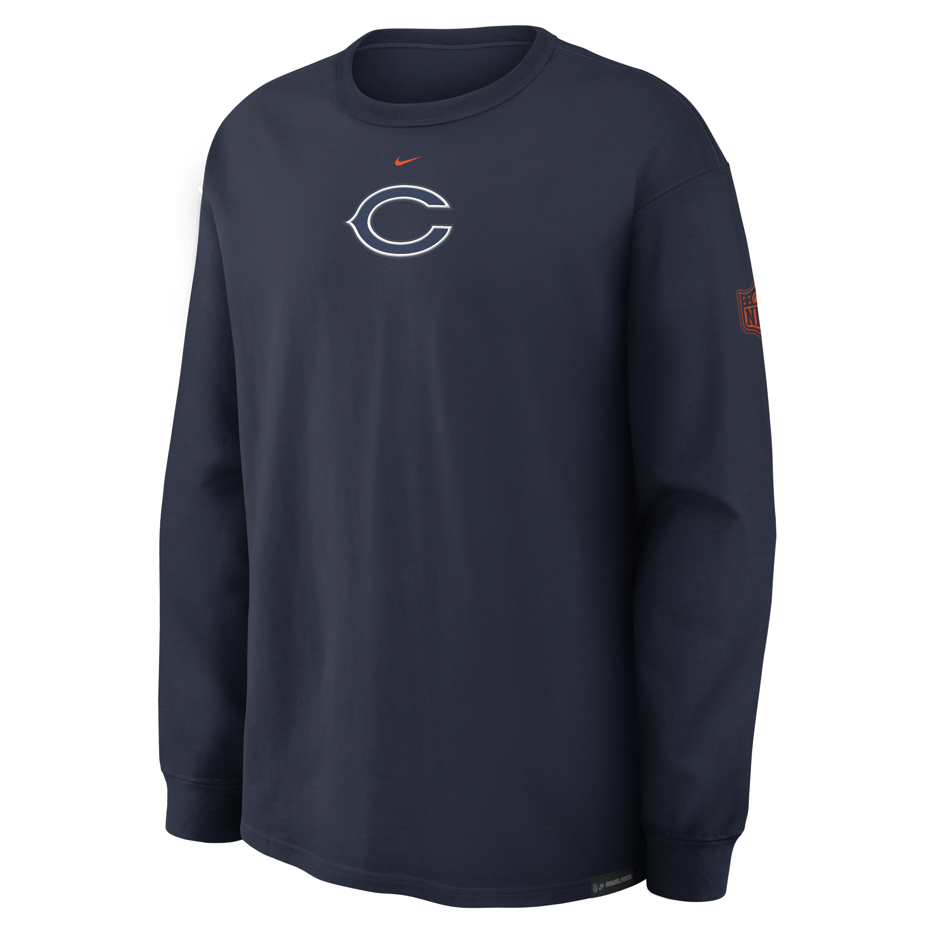 T-shirt à manches longues Nike Max90 pour homme, coloris marine, Chicago Bears, collection Rivalités 2026