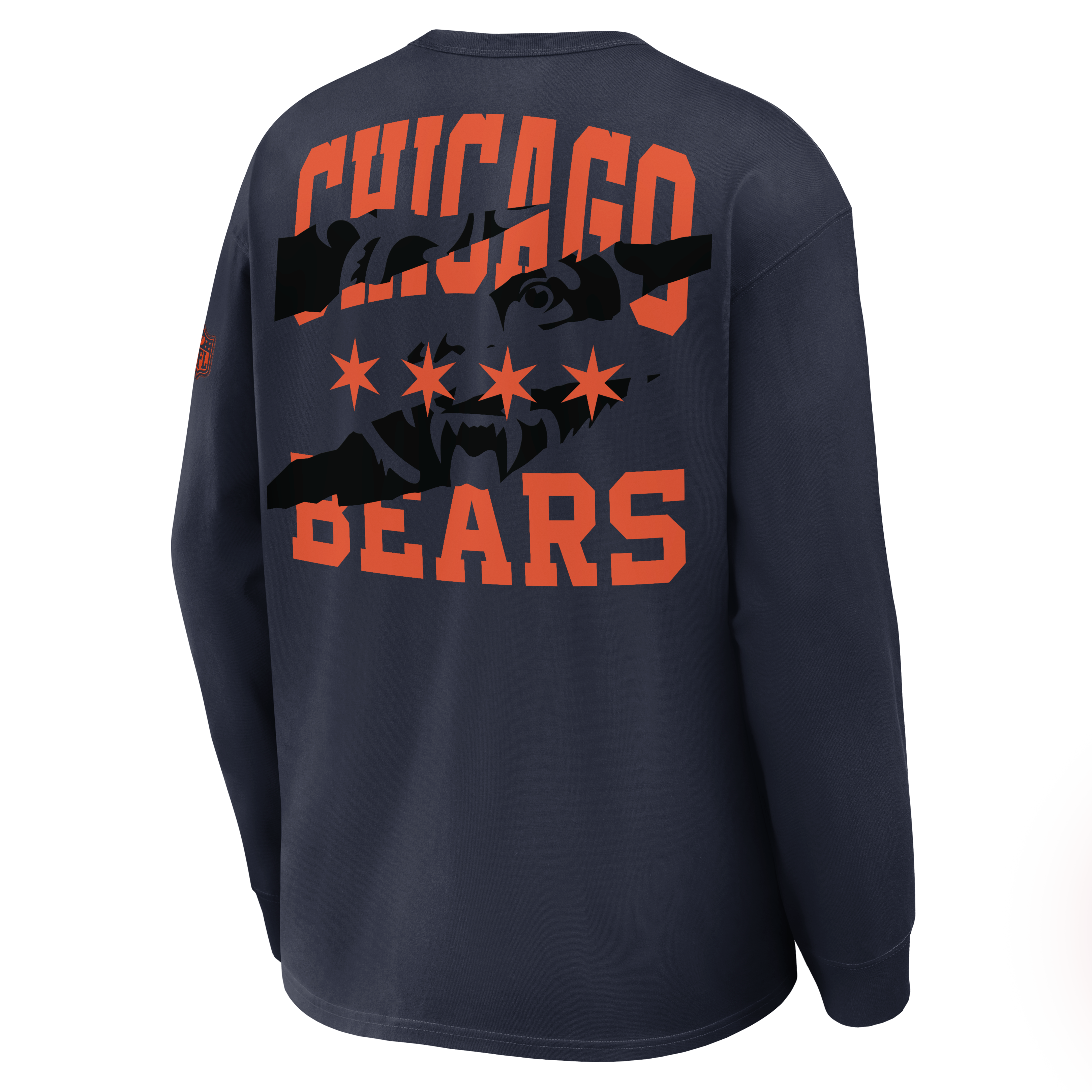 T-shirt à manches longues Nike Max90 pour homme, coloris marine, Chicago Bears, collection Rivalités 2026