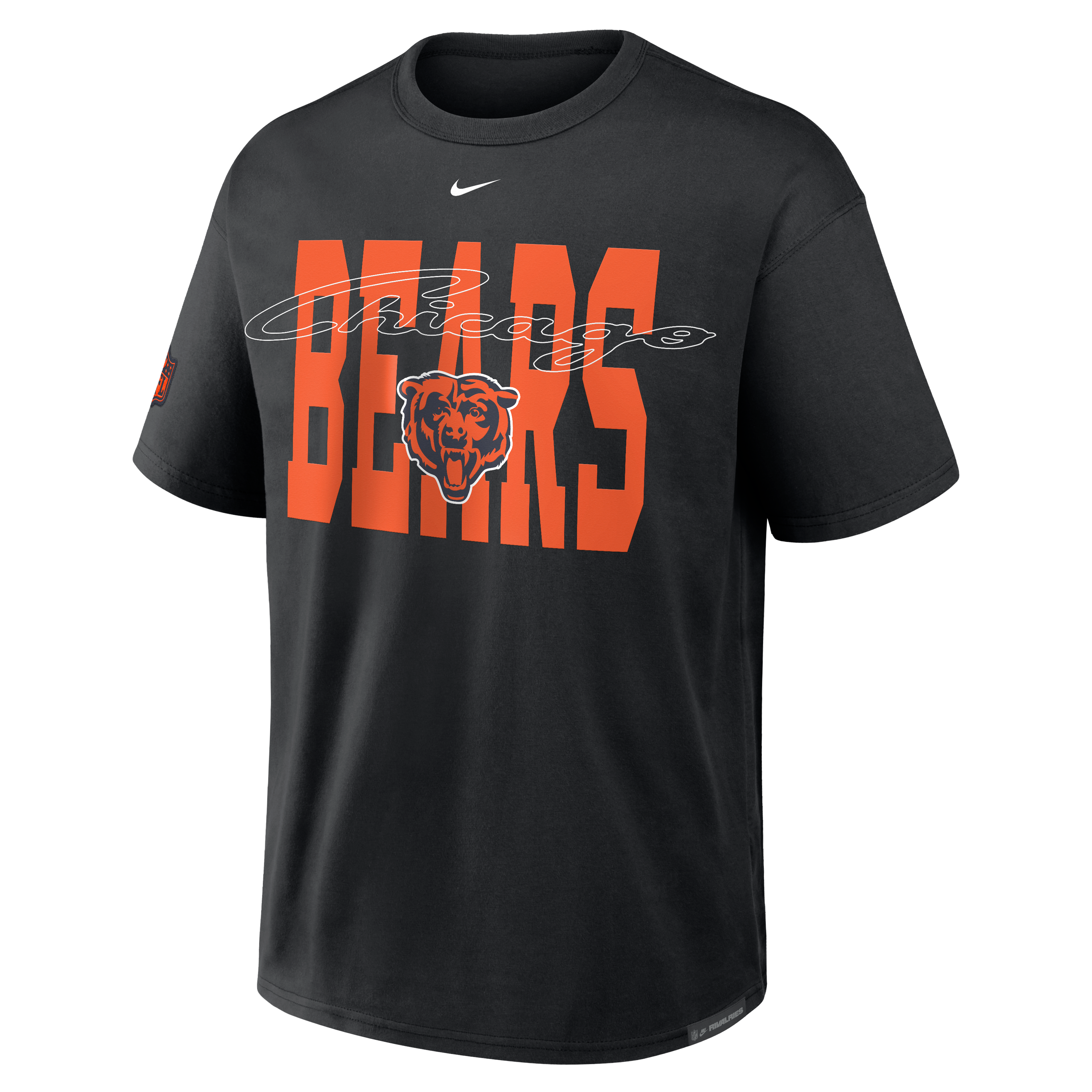 T-shirt Nike Max90 pour homme, bleu marine, Chicago Bears, collection Rivalités 2026