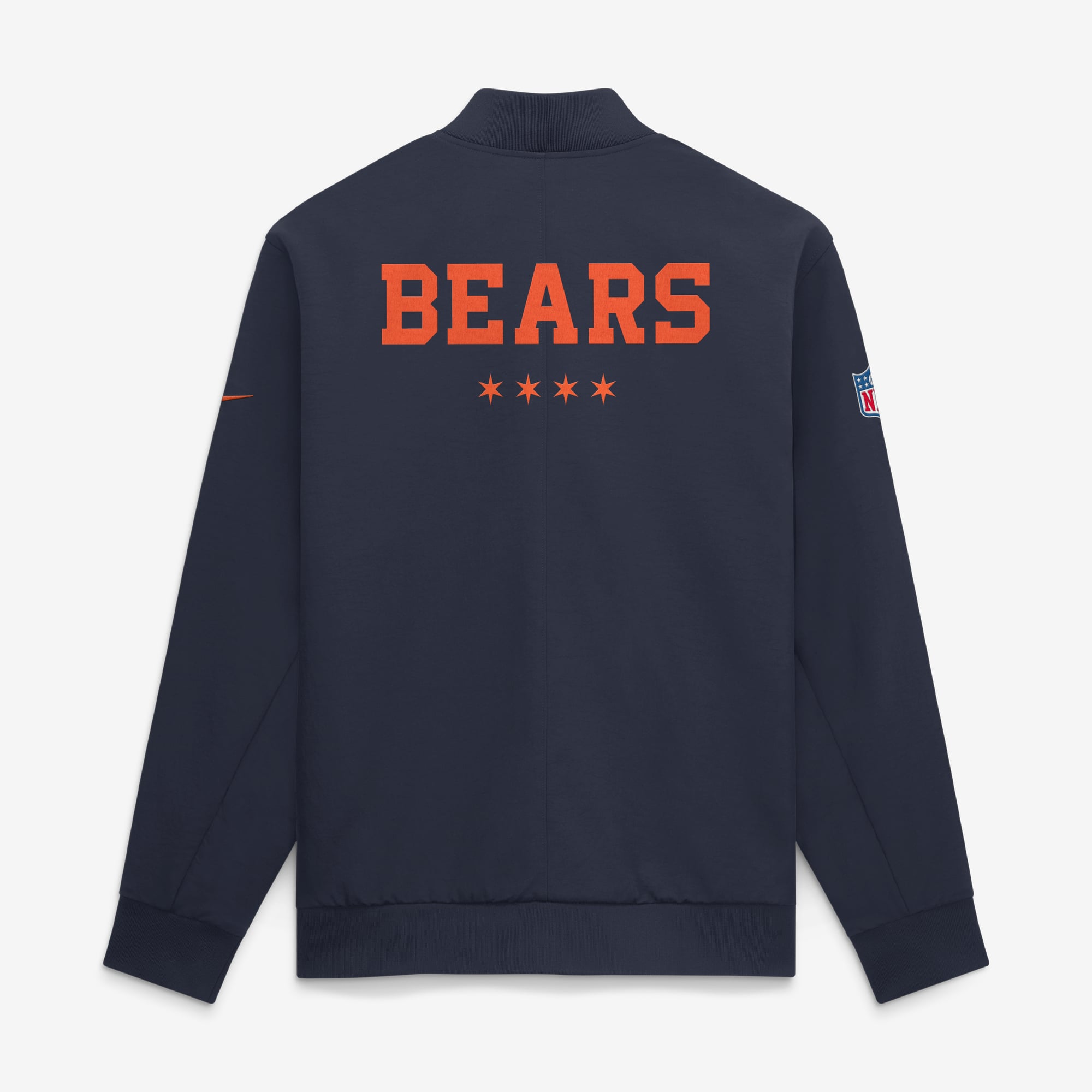 Men's Nike Navy Chicago Bears 2026 Rivalries Collection Sideline Bomber Jacket