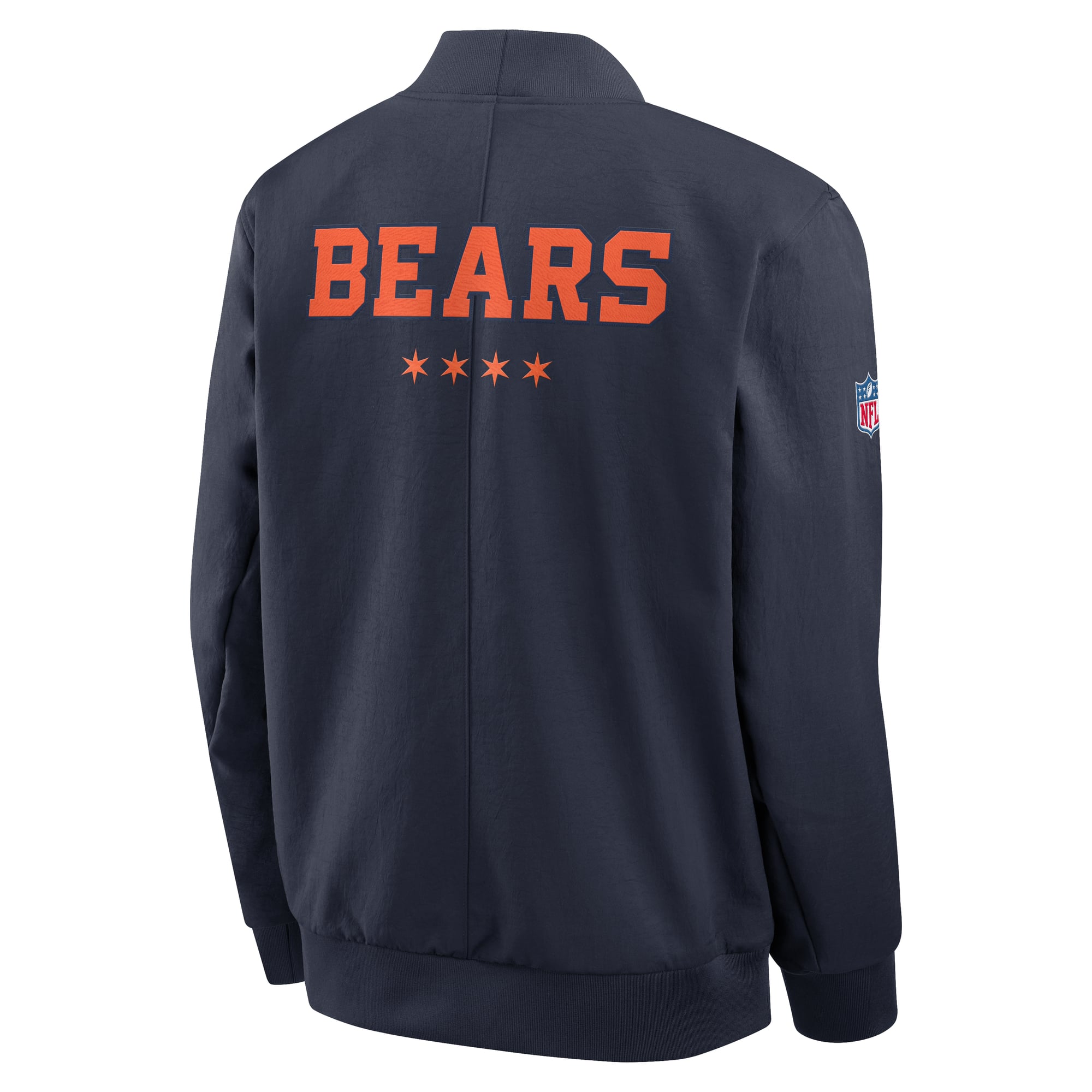 Men's Nike Navy Chicago Bears 2026 Rivalries Collection Sideline Bomber Jacket