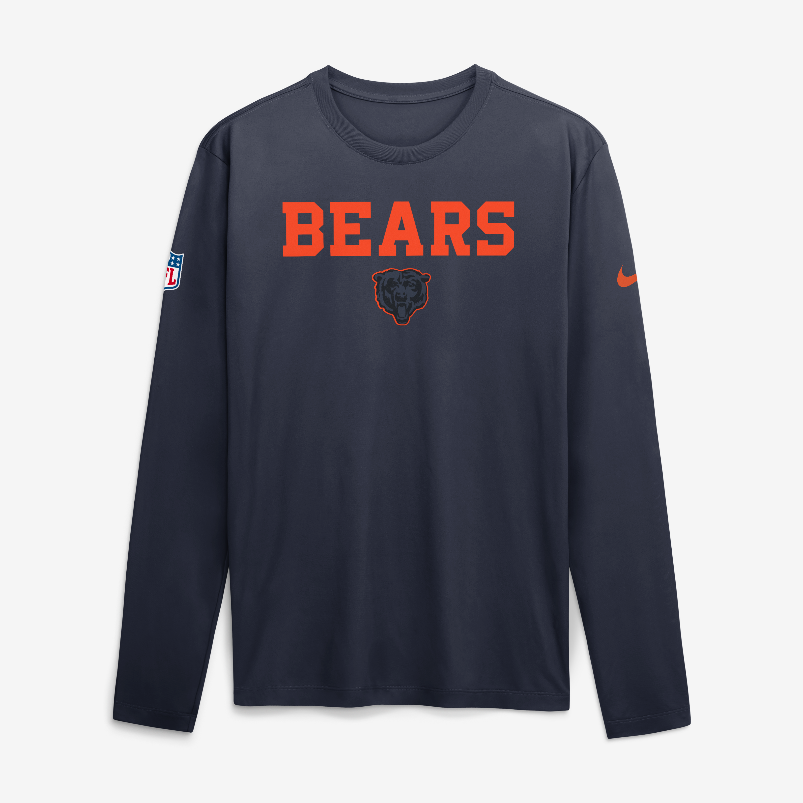 Men's Nike Navy Chicago Bears 2026 Rivalries Collection Sideline Legend Long Sleeve T-Shirt