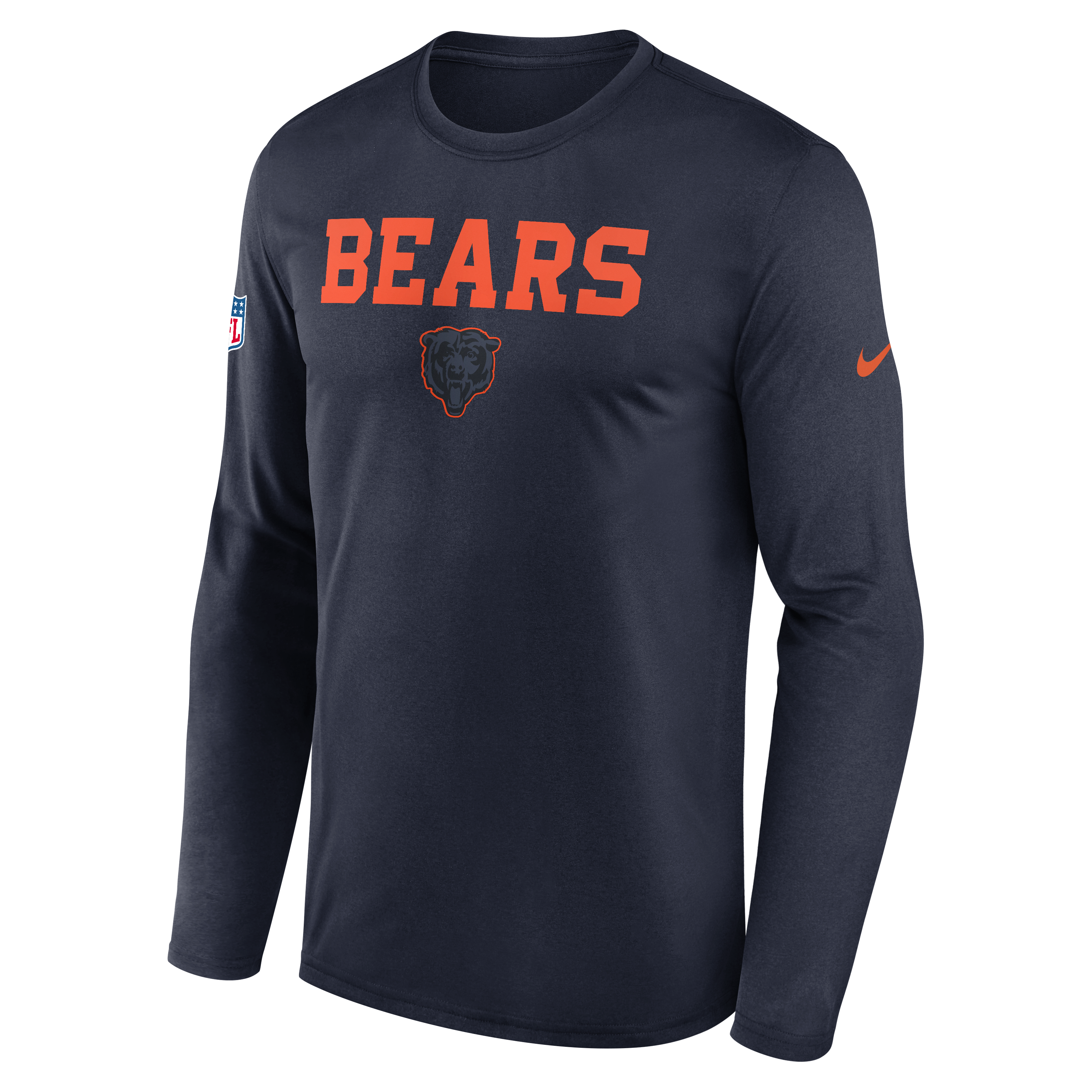 Men's Nike Navy Chicago Bears 2026 Rivalries Collection Sideline Legend Long Sleeve T-Shirt