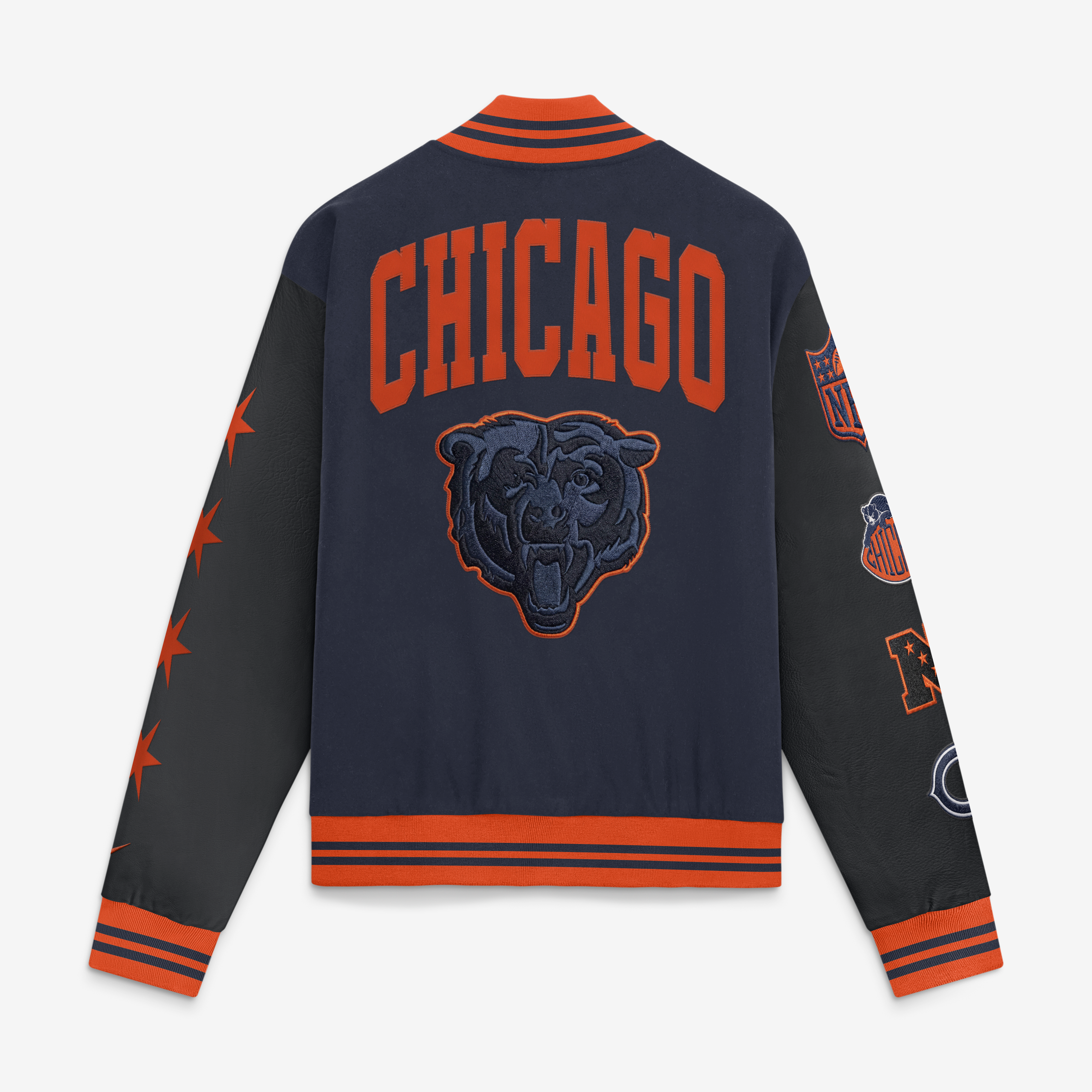 Veste universitaire Nike bleu marine Chicago Bears Collection Rivalités 2026 pour homme