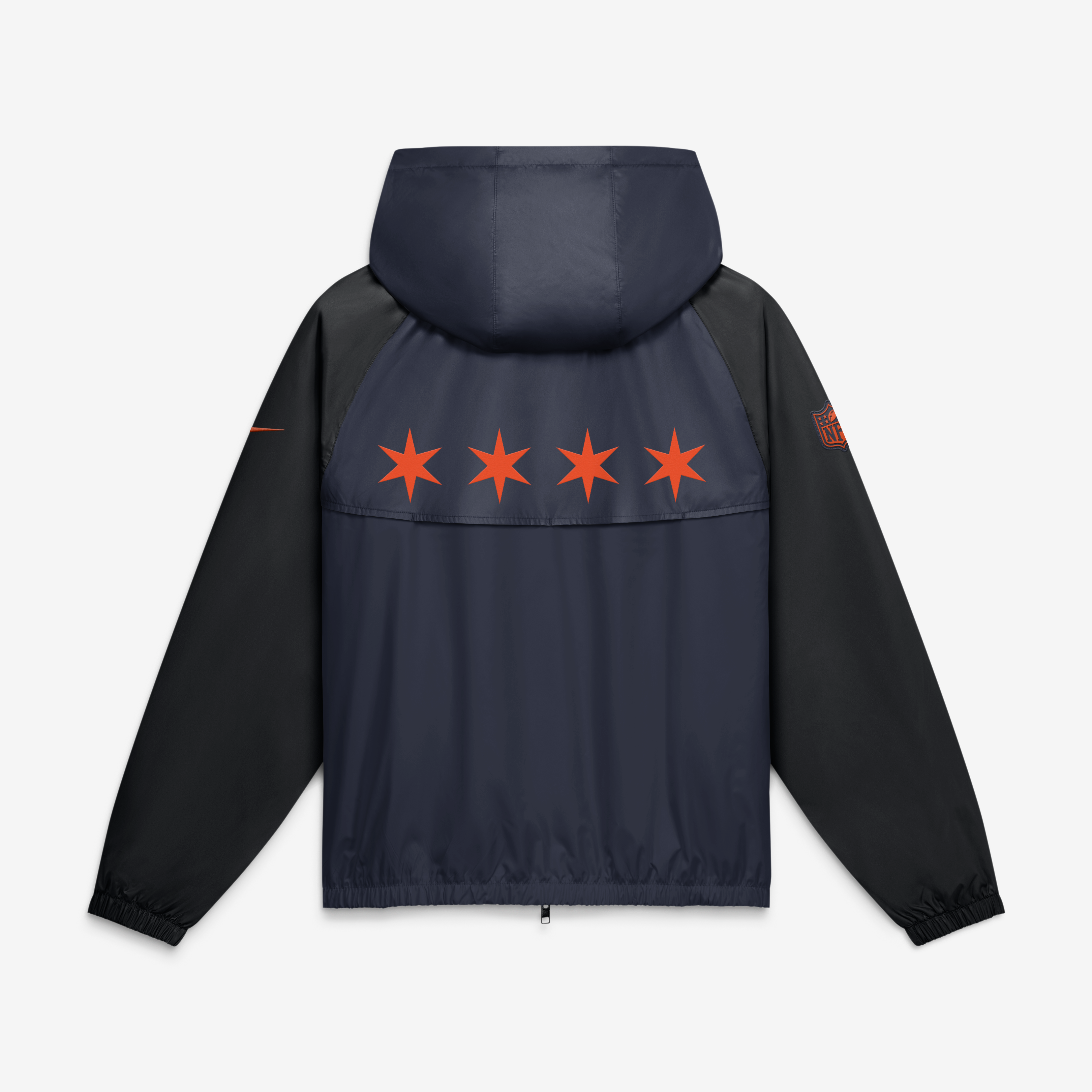 Veste coupe-vent zippée Nike Chicago Bears 2026 Rivalries Collection pour homme, bleu marine