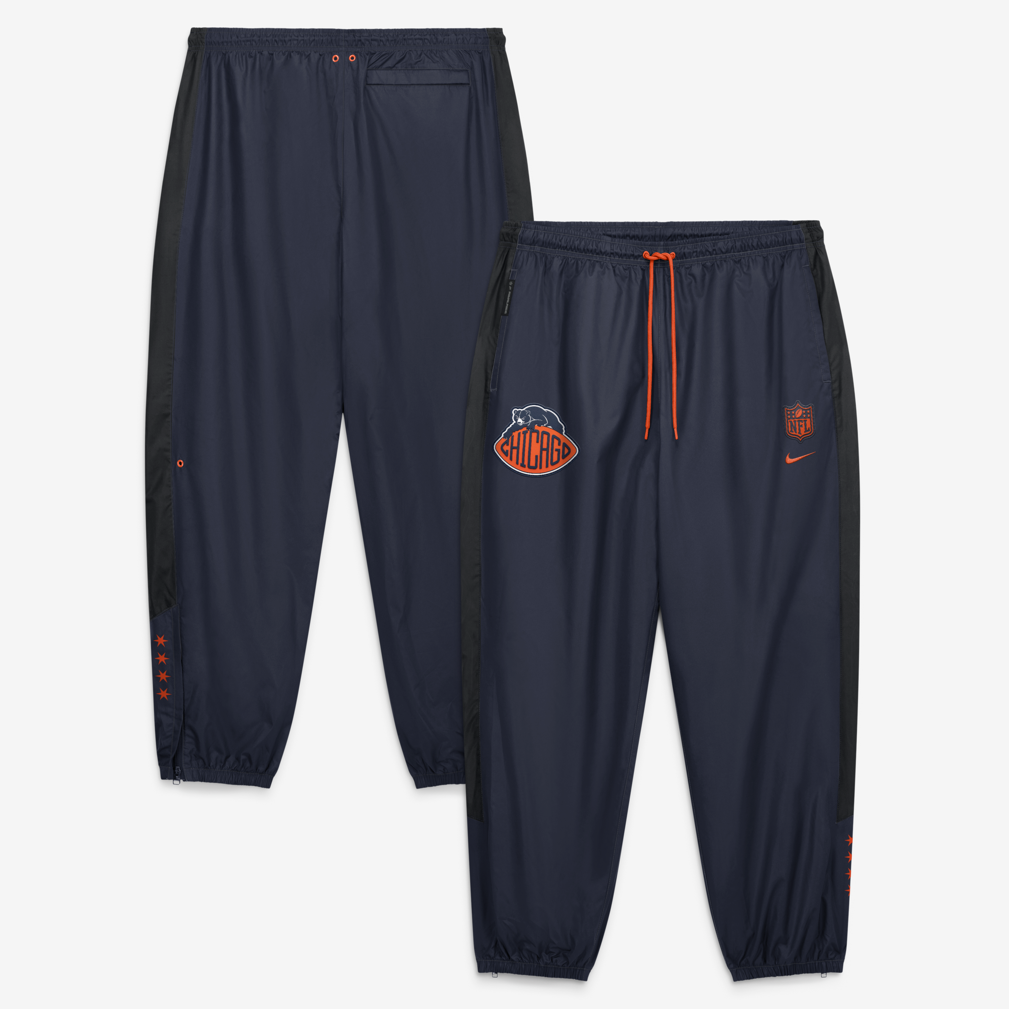 Pantalon coupe-vent Nike Windrunner bleu marine Chicago Bears Collection 2026 Rivalries pour homme