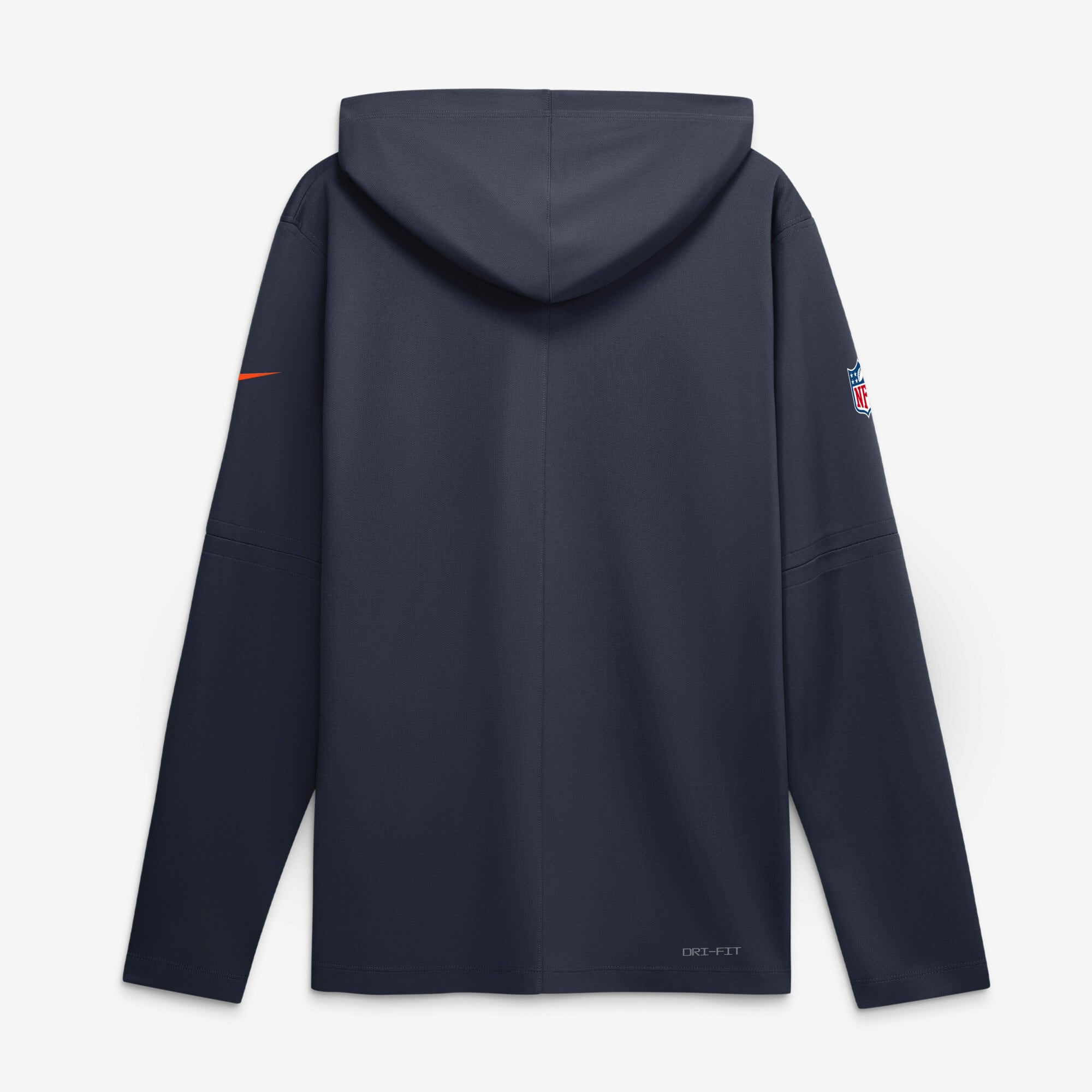 Men's Nike Navy Chicago Bears Big & Tall Sideline Game On Lightweight Hooded Long Sleeve Dri-FIT Top