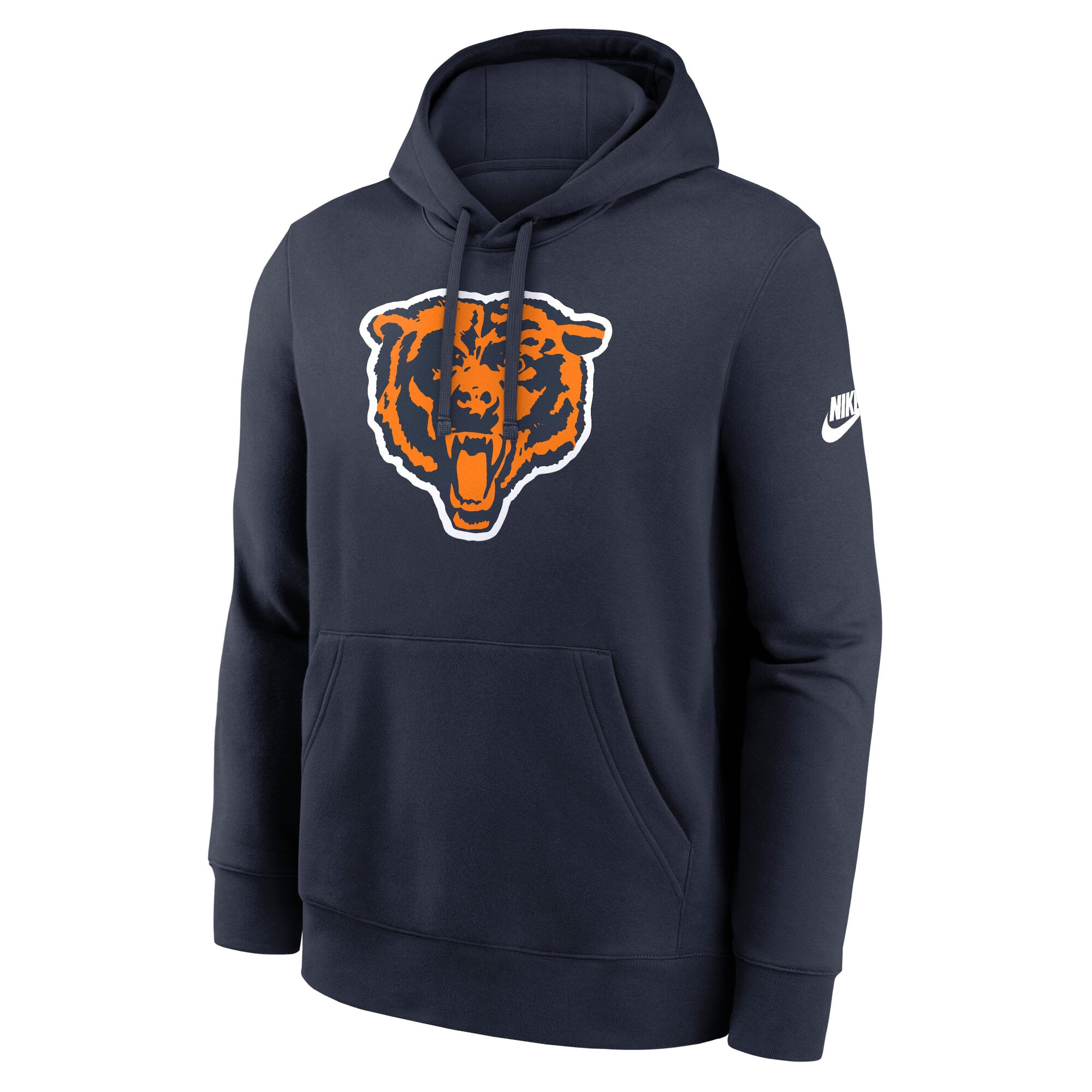 Sweat à capuche polaire Nike Chicago Bears Club bleu marine pour homme