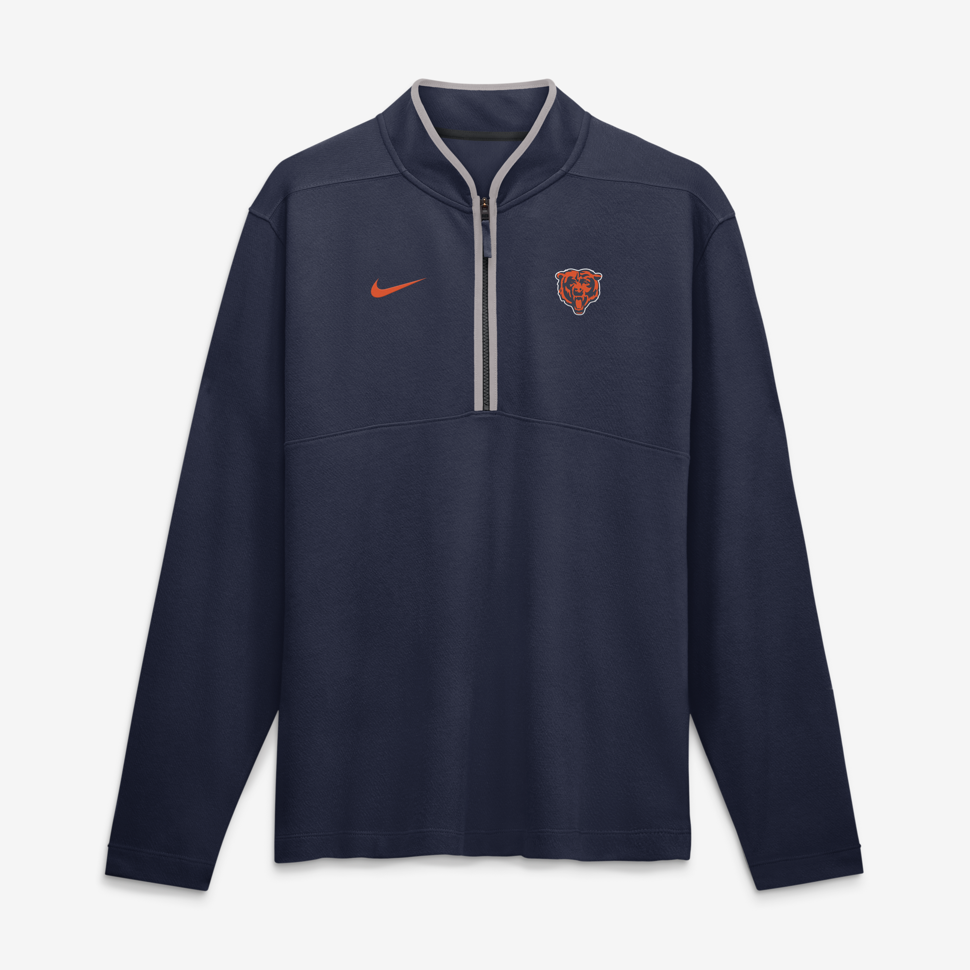 Pull-over Nike Dri-FIT Victory bleu marine pour homme, modèle Chicago Bears, demi-zip