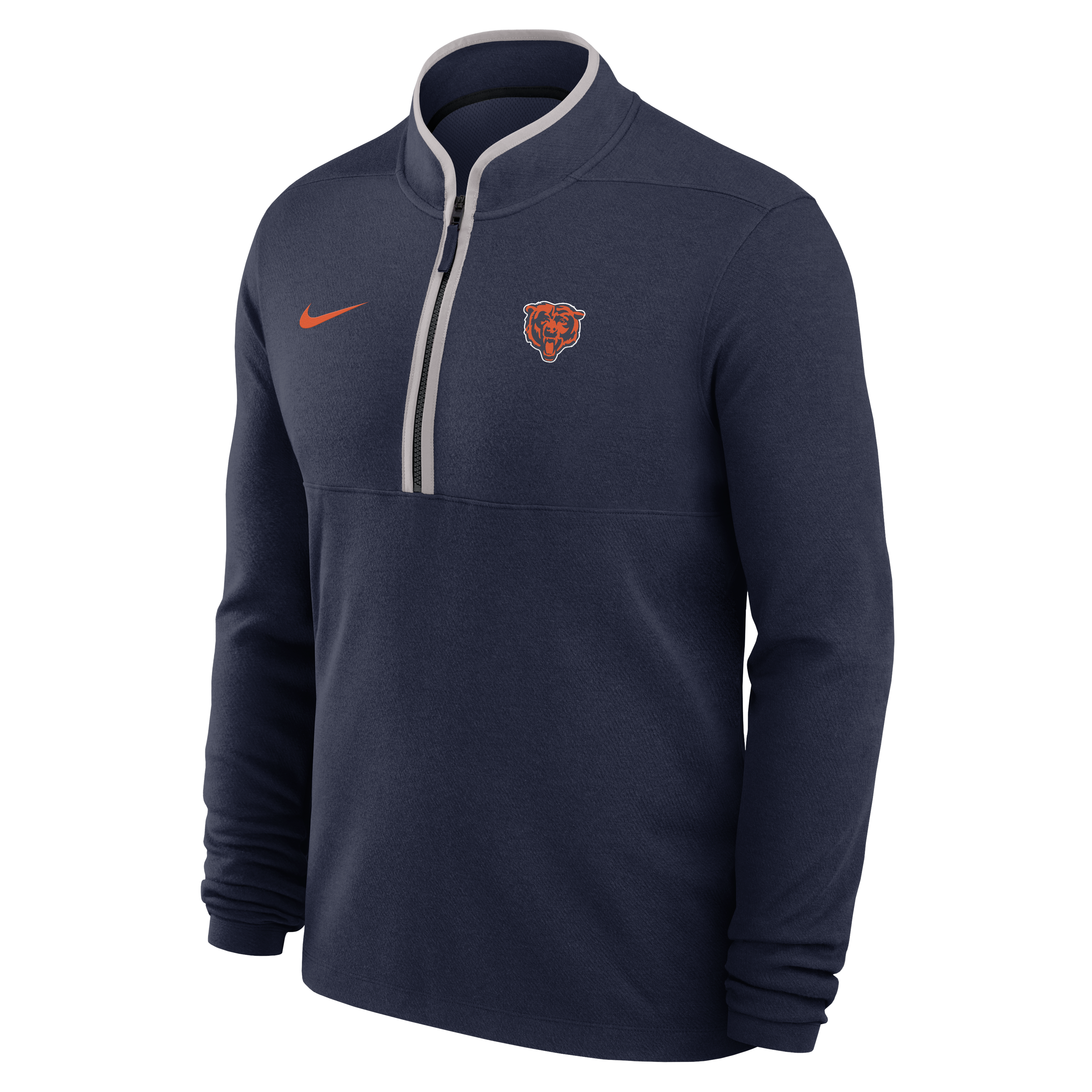 Pull-over Nike Dri-FIT Victory bleu marine pour homme, modèle Chicago Bears, demi-zip