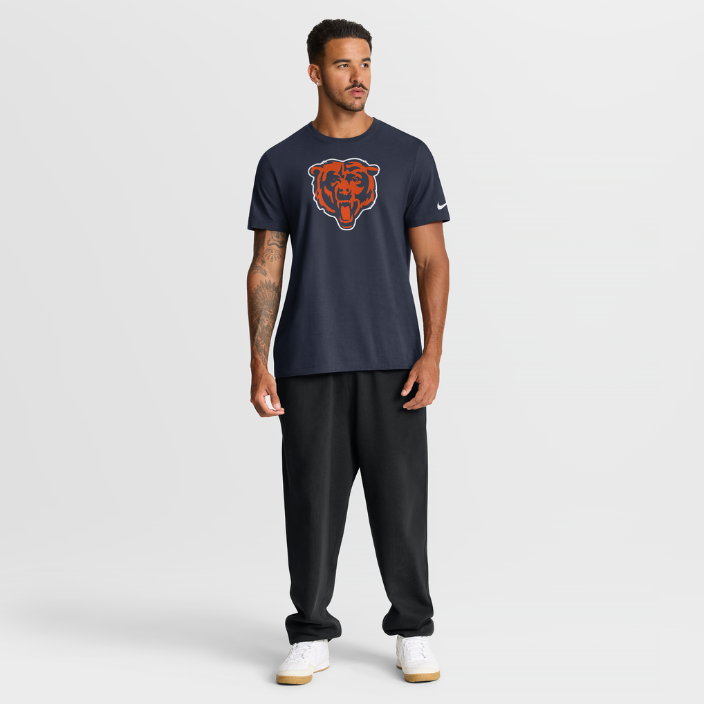メンズ ナイキ ネイビー シカゴ・ベアーズ エッセンシャル ロゴ Tシャツ