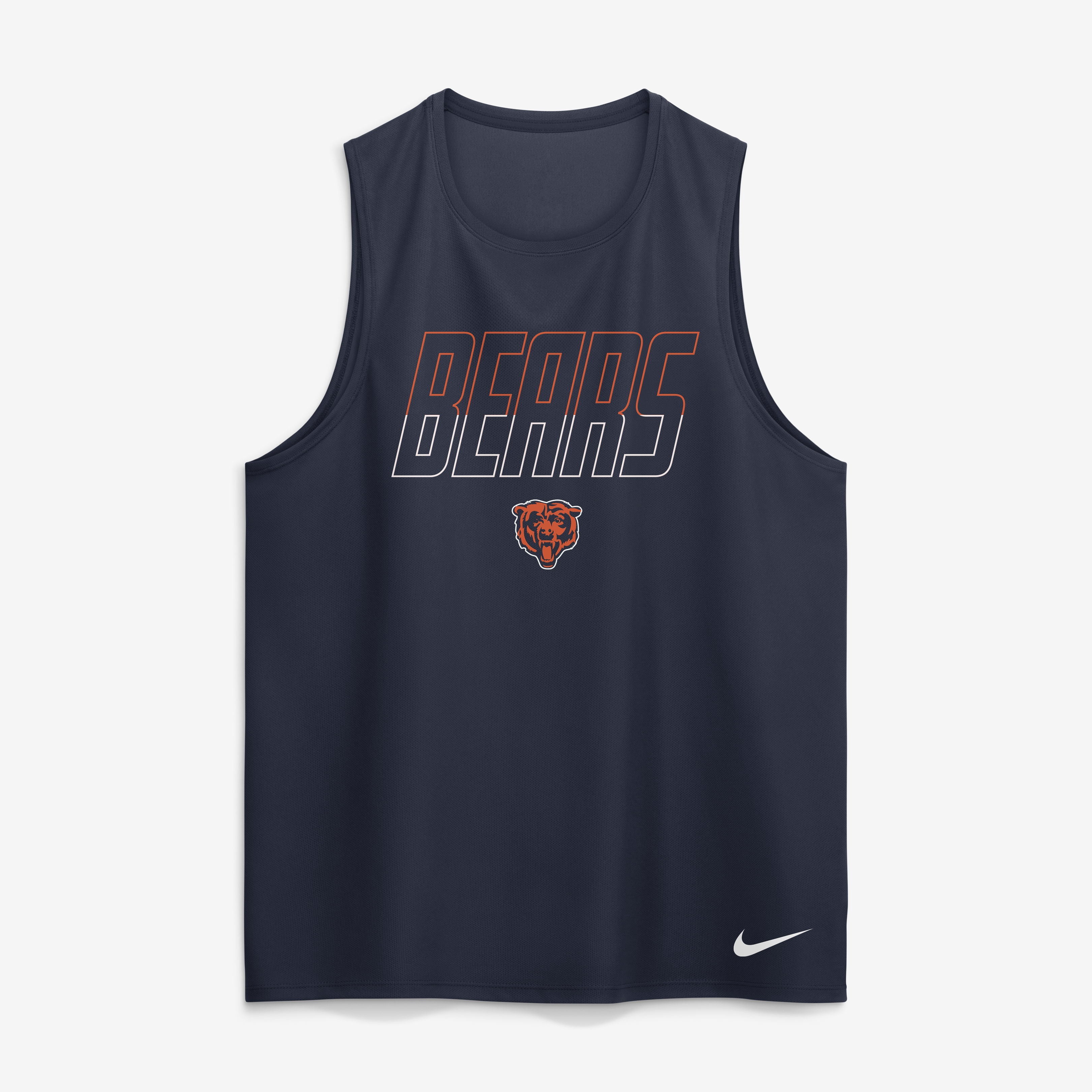 Men's Nike Navy Chicago Bears Kickoff Miler Dri-FIT Tank​ Top
