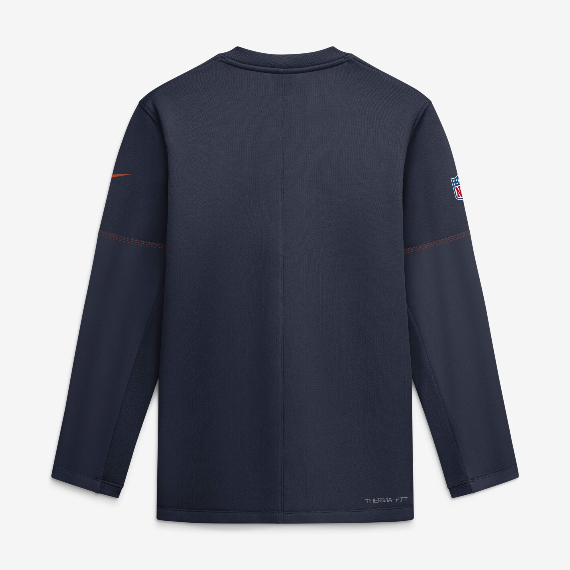 Men's Nike Navy Chicago Bears Sideline Coaches Team Present Midweight Therma-FIT Sweatshirt