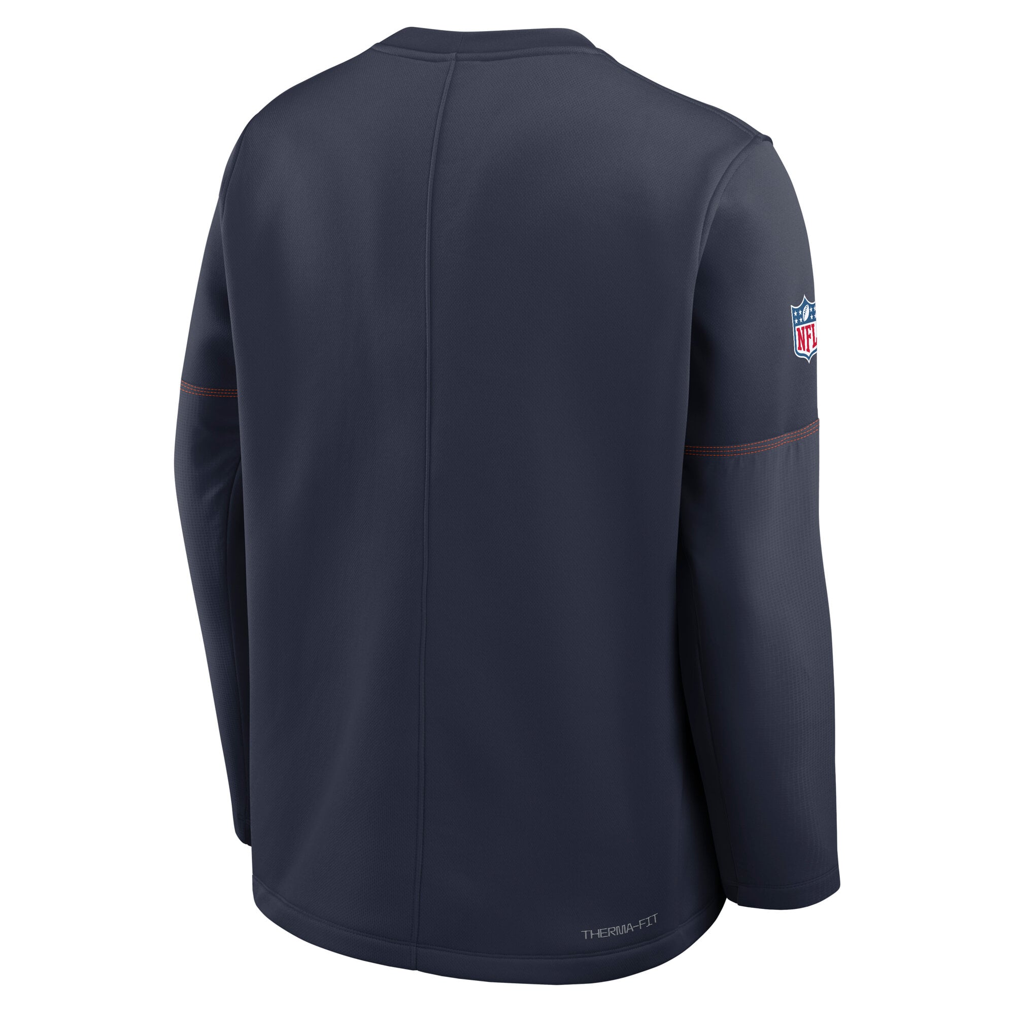Men's Nike Navy Chicago Bears Sideline Coaches Team Present Midweight Therma-FIT Sweatshirt