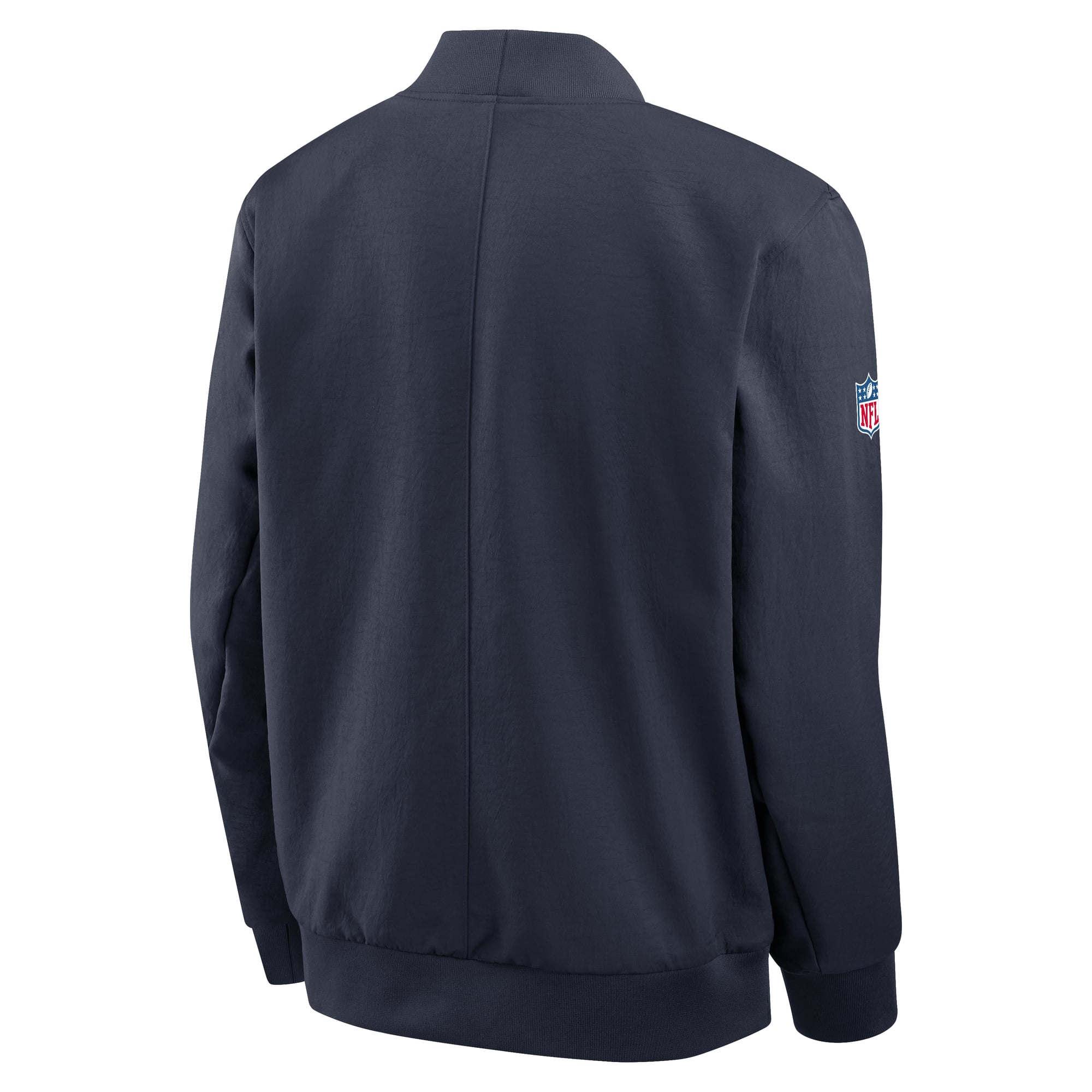 Men's Nike Navy Chicago Bears Sideline Powerful Blocking Full-Zip Dri-FIT Bomber Jacket