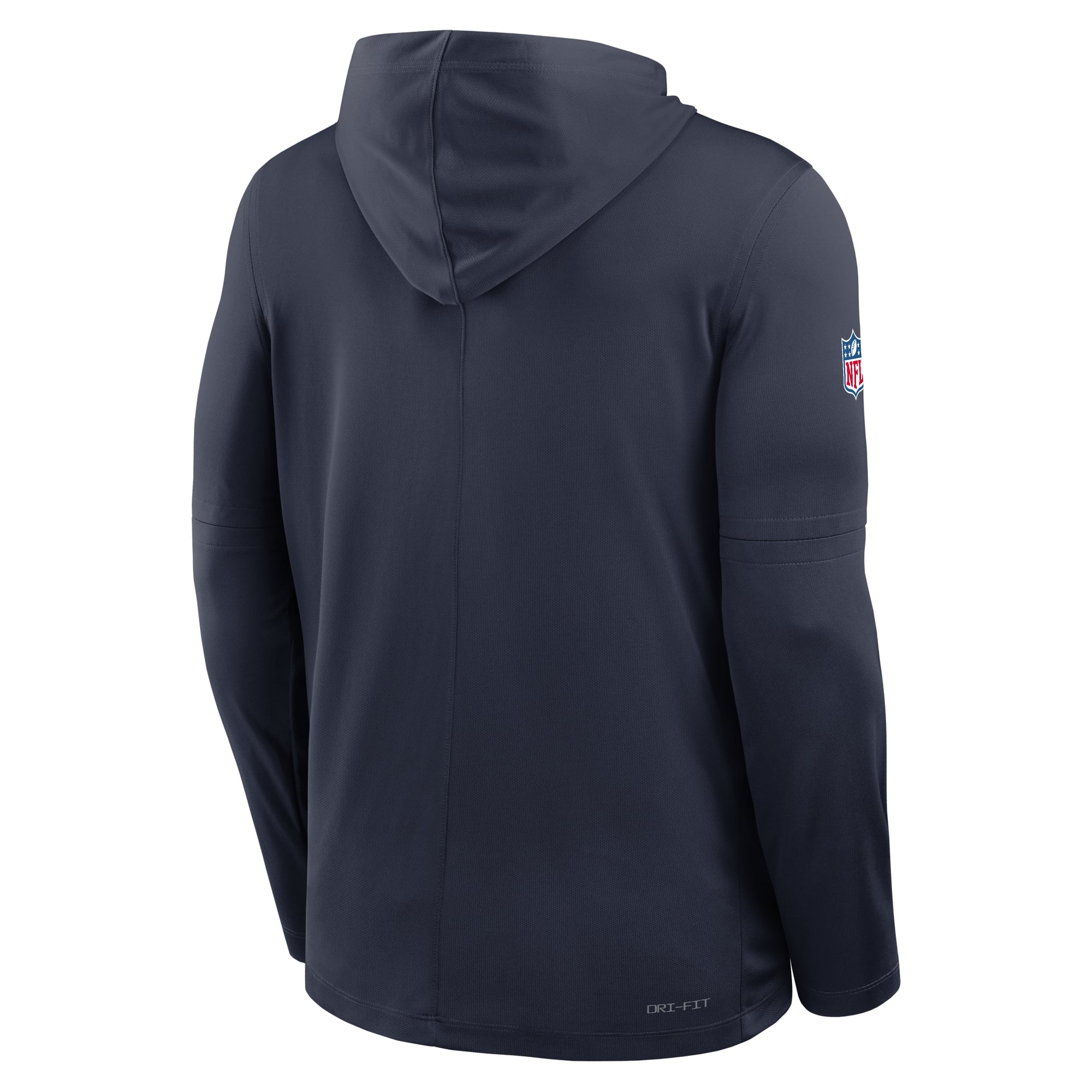 Men's Nike Navy Chicago Bears Sideline Pure Fury Dri-FIT Long Sleeve Hooded T-Shirt