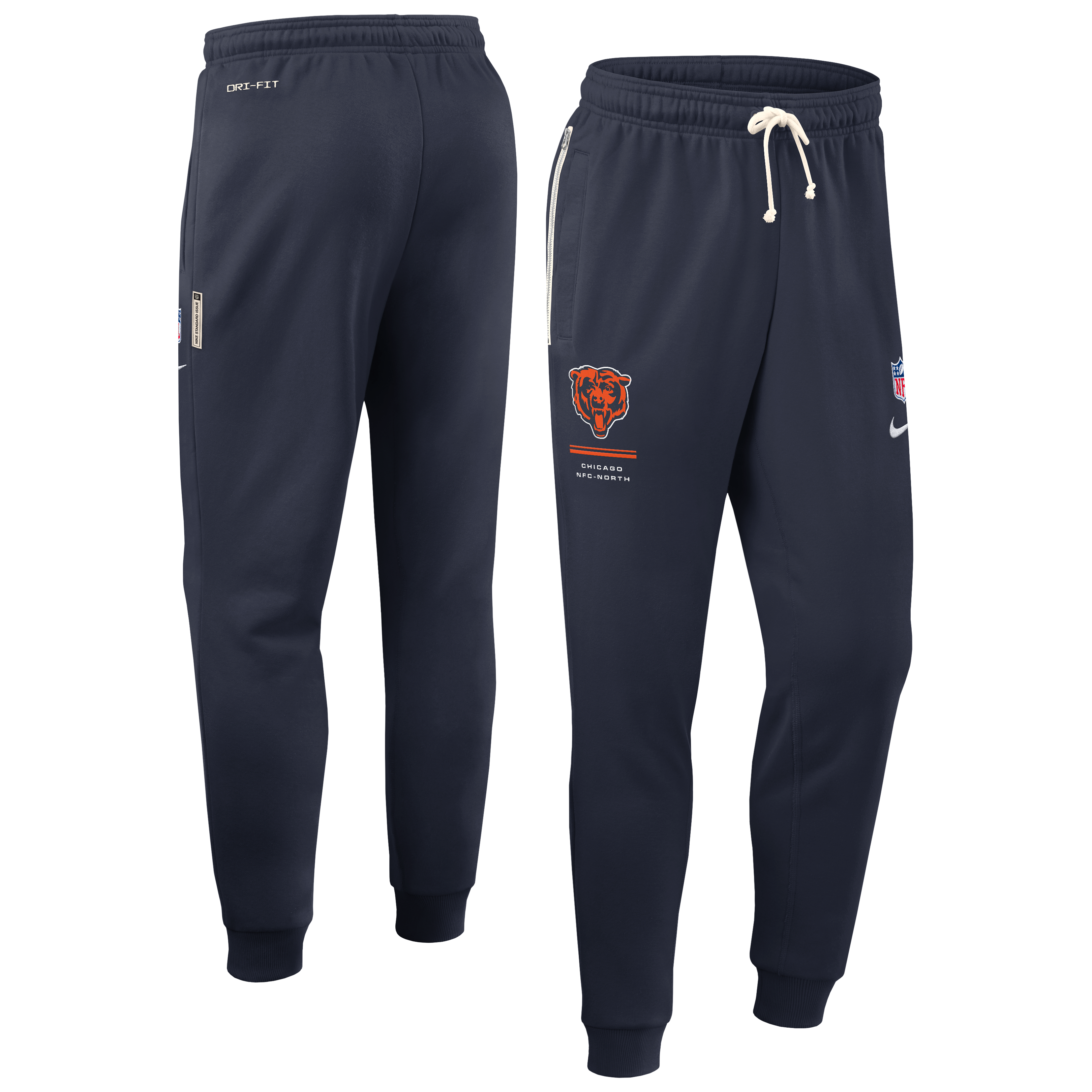 Men's Nike Navy Chicago Bears Sideline Standard Issue Touchback Kick Dri-FIT Taper Pants