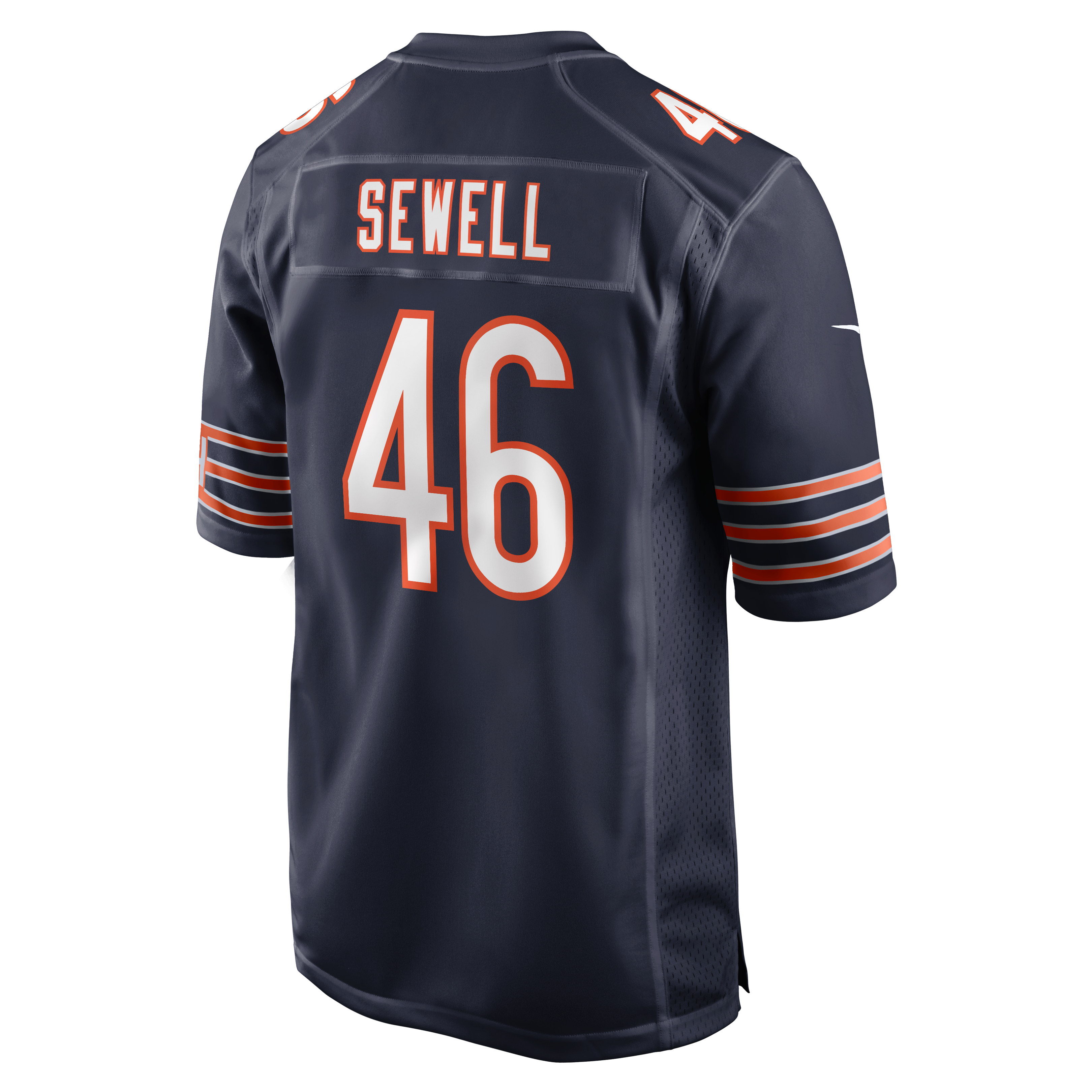 Maillot de match Nike Nephi Sewell bleu marine des Bears Chicago pour homme