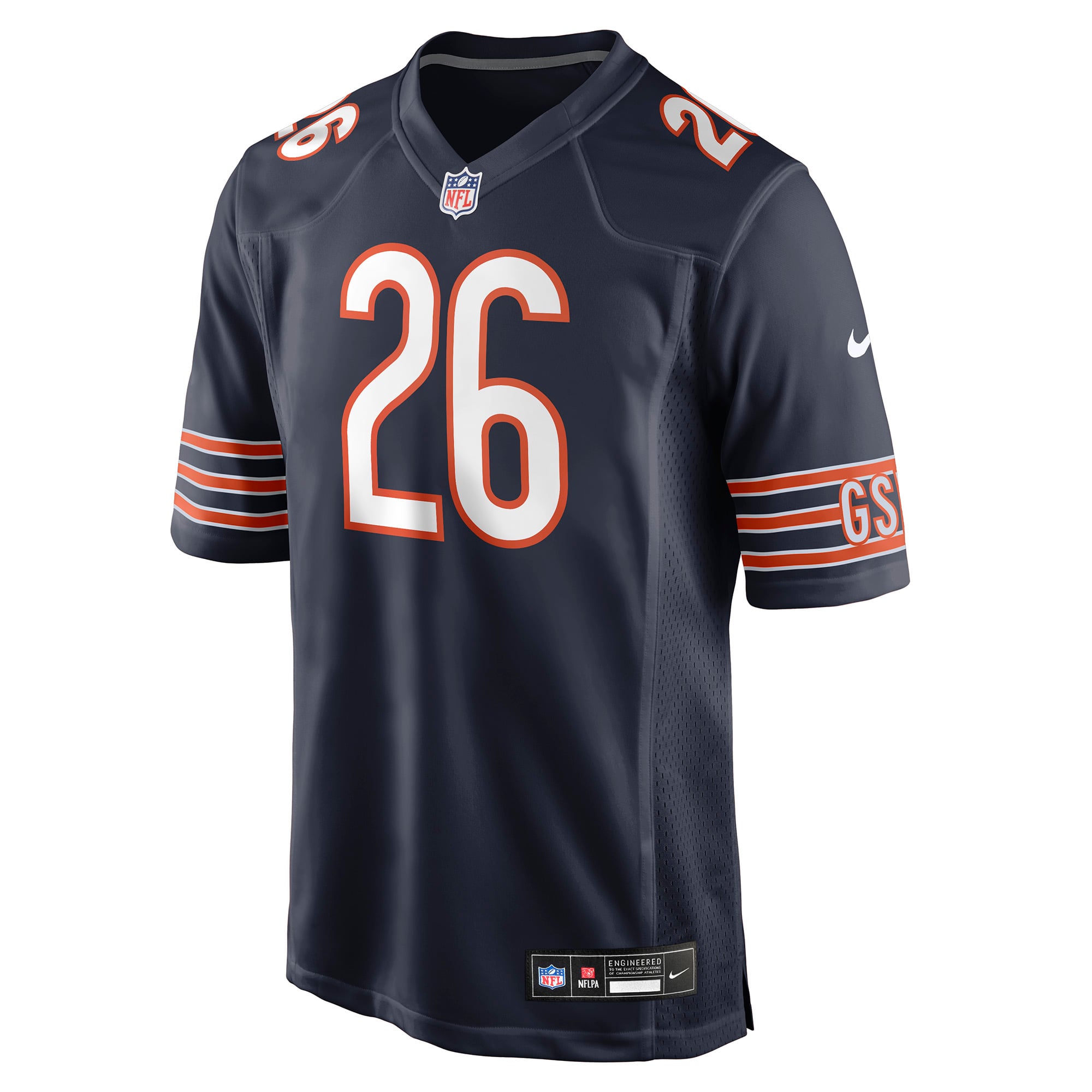 Maillot de match Nike Nick McCloud bleu marine des Chicago Bears pour homme