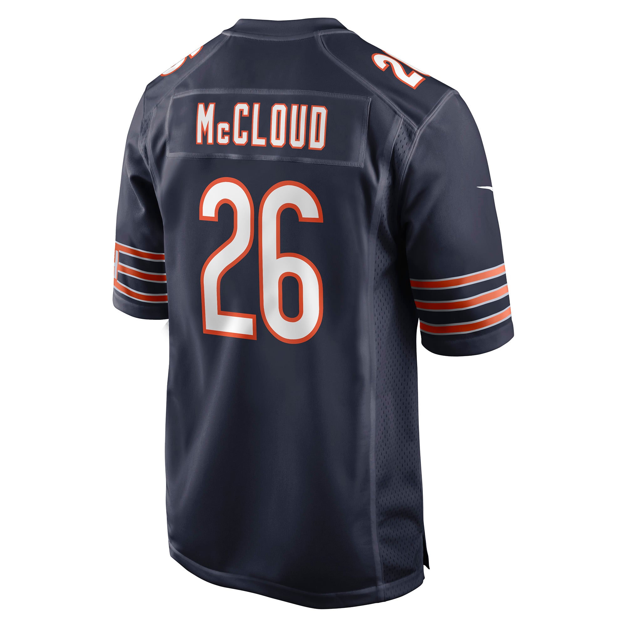 Maillot de match Nike Nick McCloud bleu marine des Chicago Bears pour homme